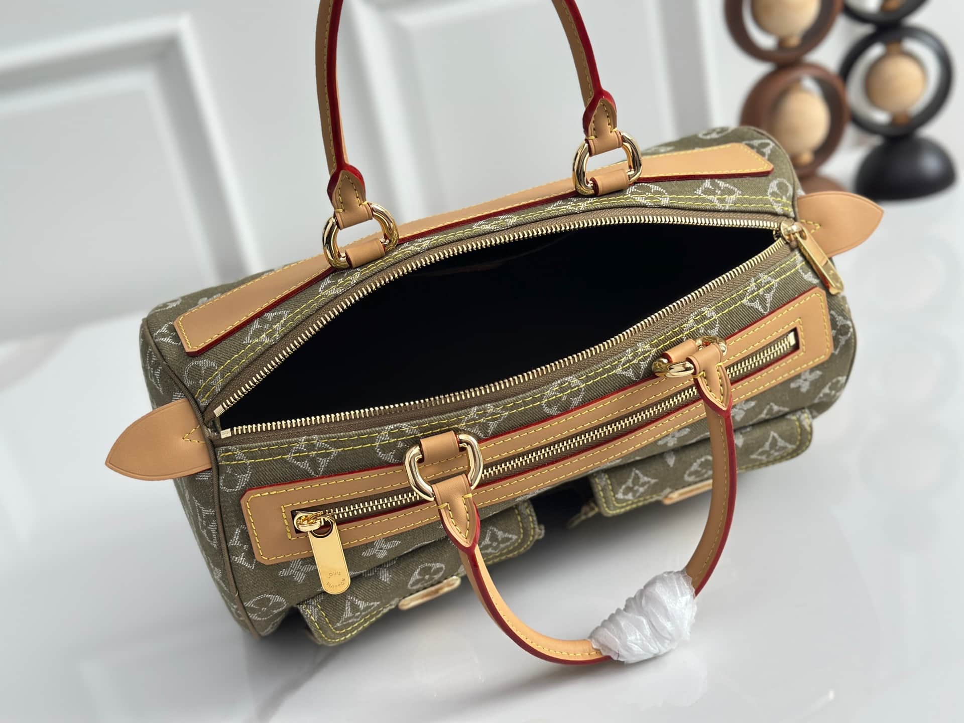 Louis Vuitton Neo Speedy Handbag in Green Denim M95215 High