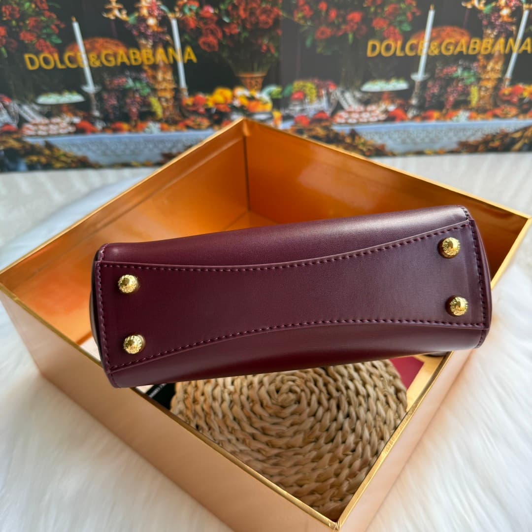 Dolce & Gabbana Mini Marlene Day leather tote bag Claret High