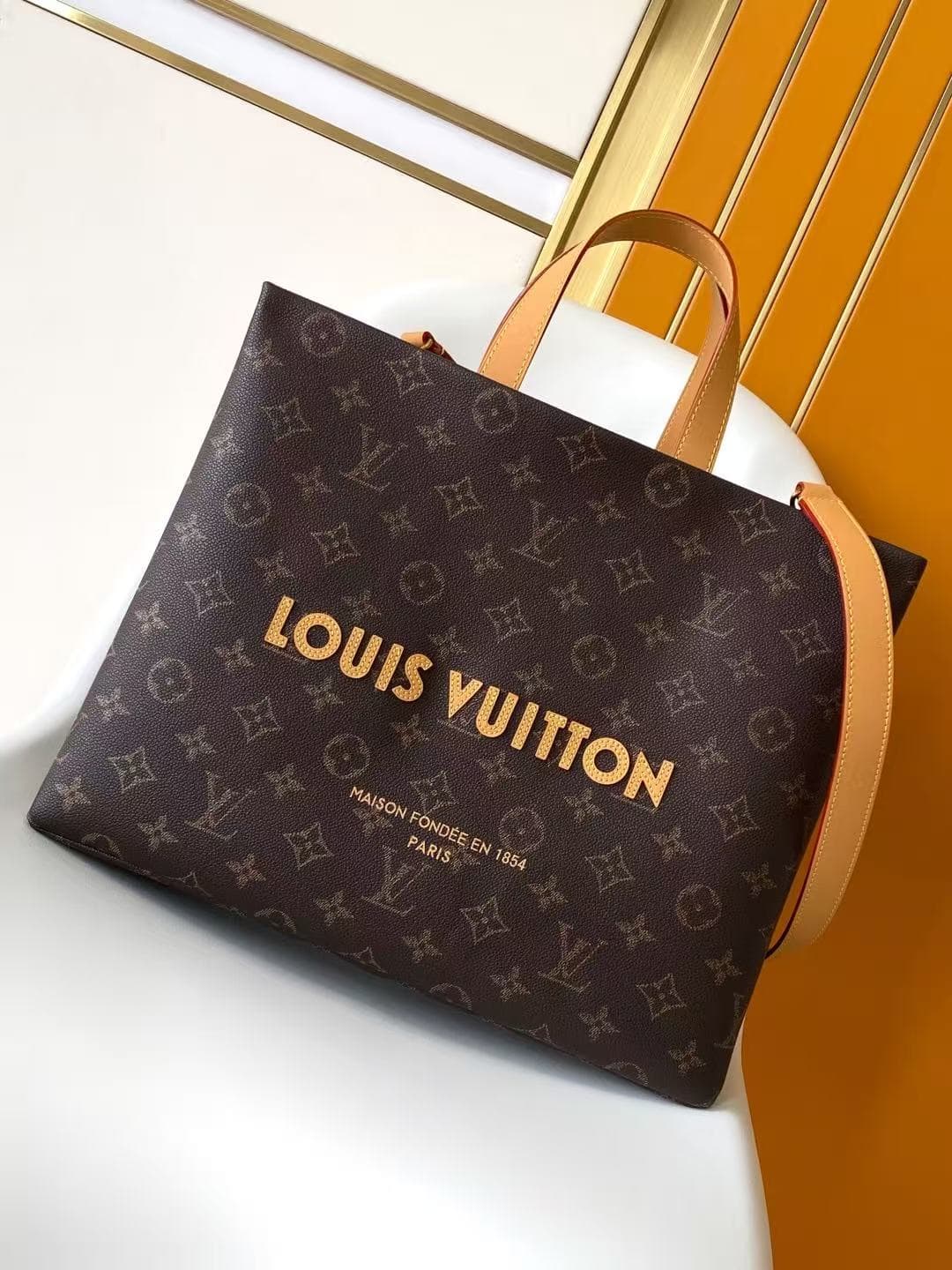 Louis Vuitton Shopper Tote MM autres cuirs monogram Calf leather M13928 High