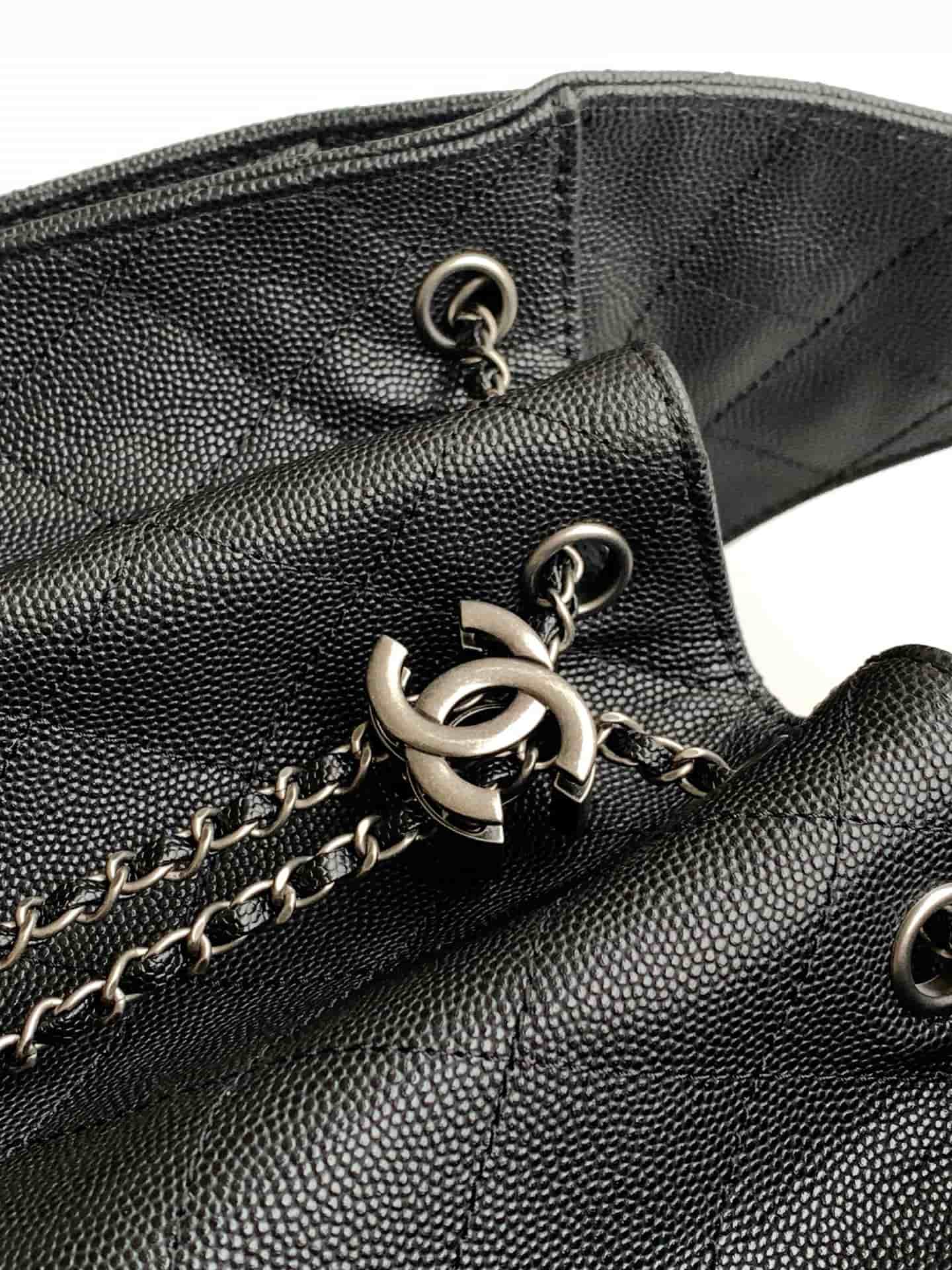 Chanel 25 Small Hobo handbag AS5293 Grained Calfskin &Silver-tone metal Black A
