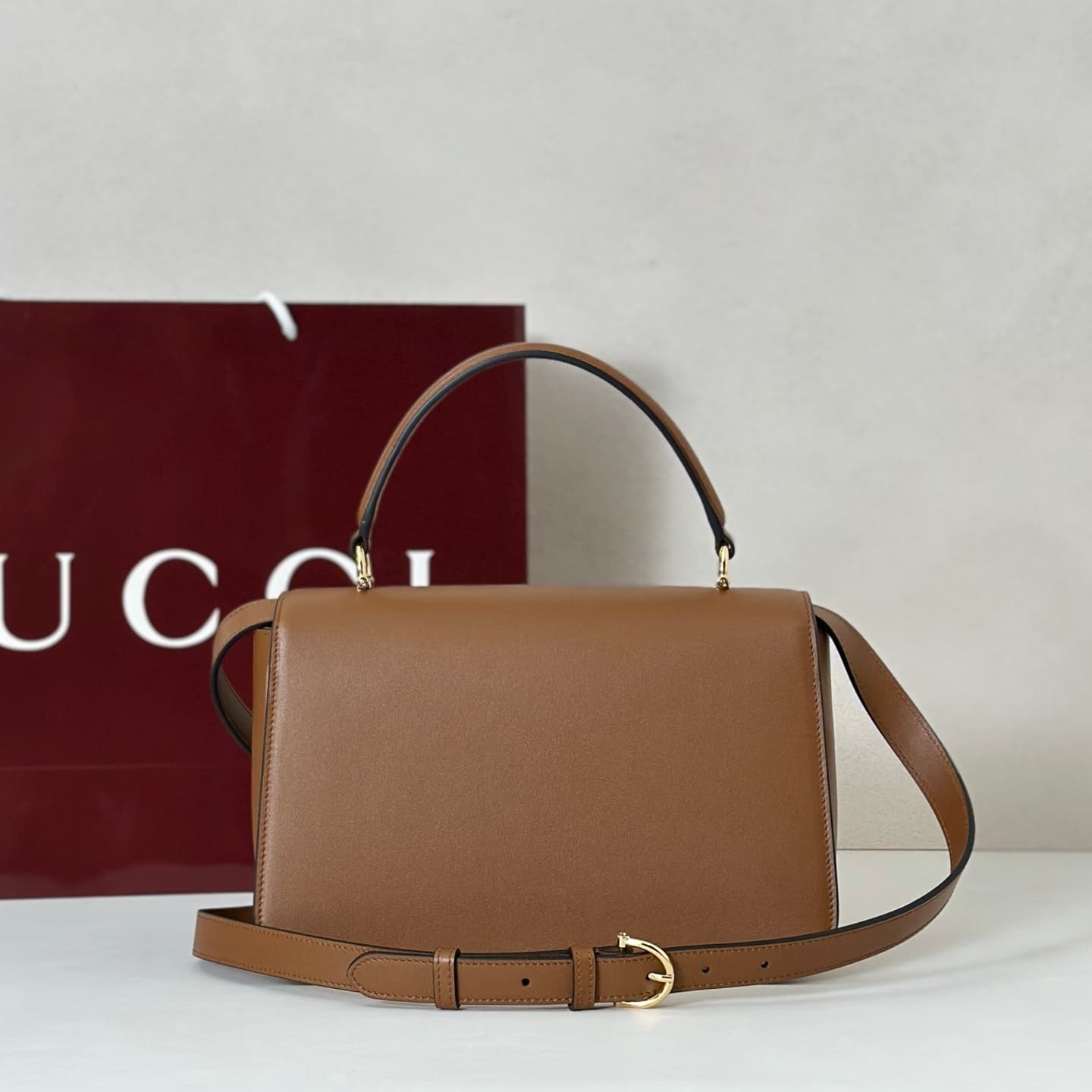 Gucci Siena medium top handle bag 855535 Brown High