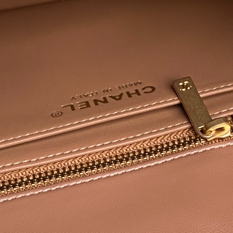 Chanel Classic Flap Bag Lambskin & Gold-Tone Metal AS5756 Tan High
