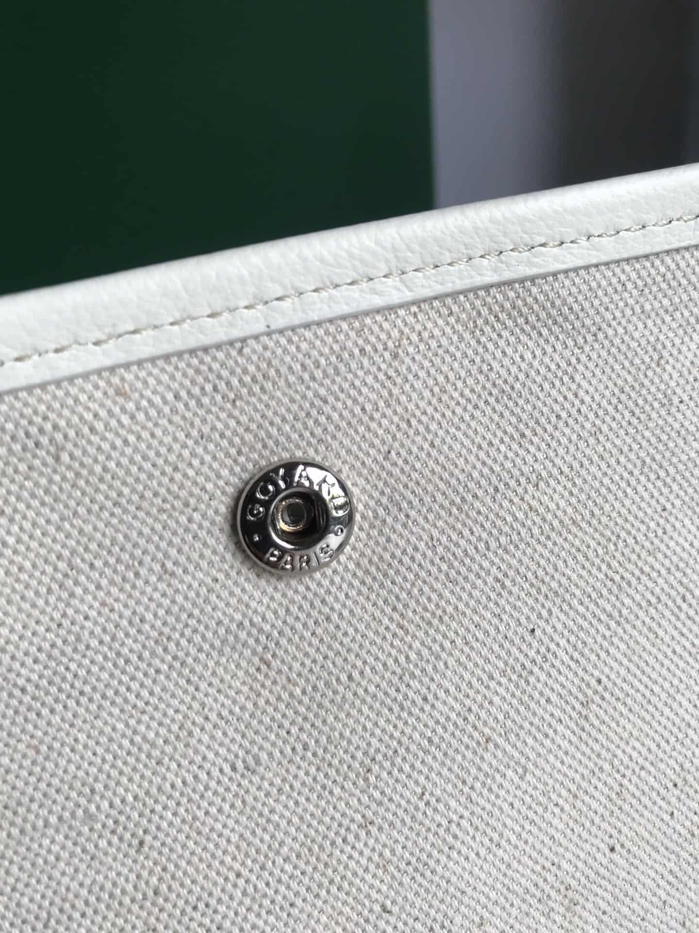 Plumet Pocket Wallet Goyardine Canvas & Chevroches Calfskin White High