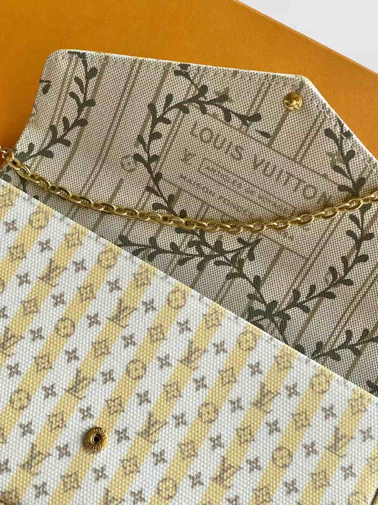 Louis Vuitton Pochette Félicie LV Stamp Banana Coated canvas M29471 High