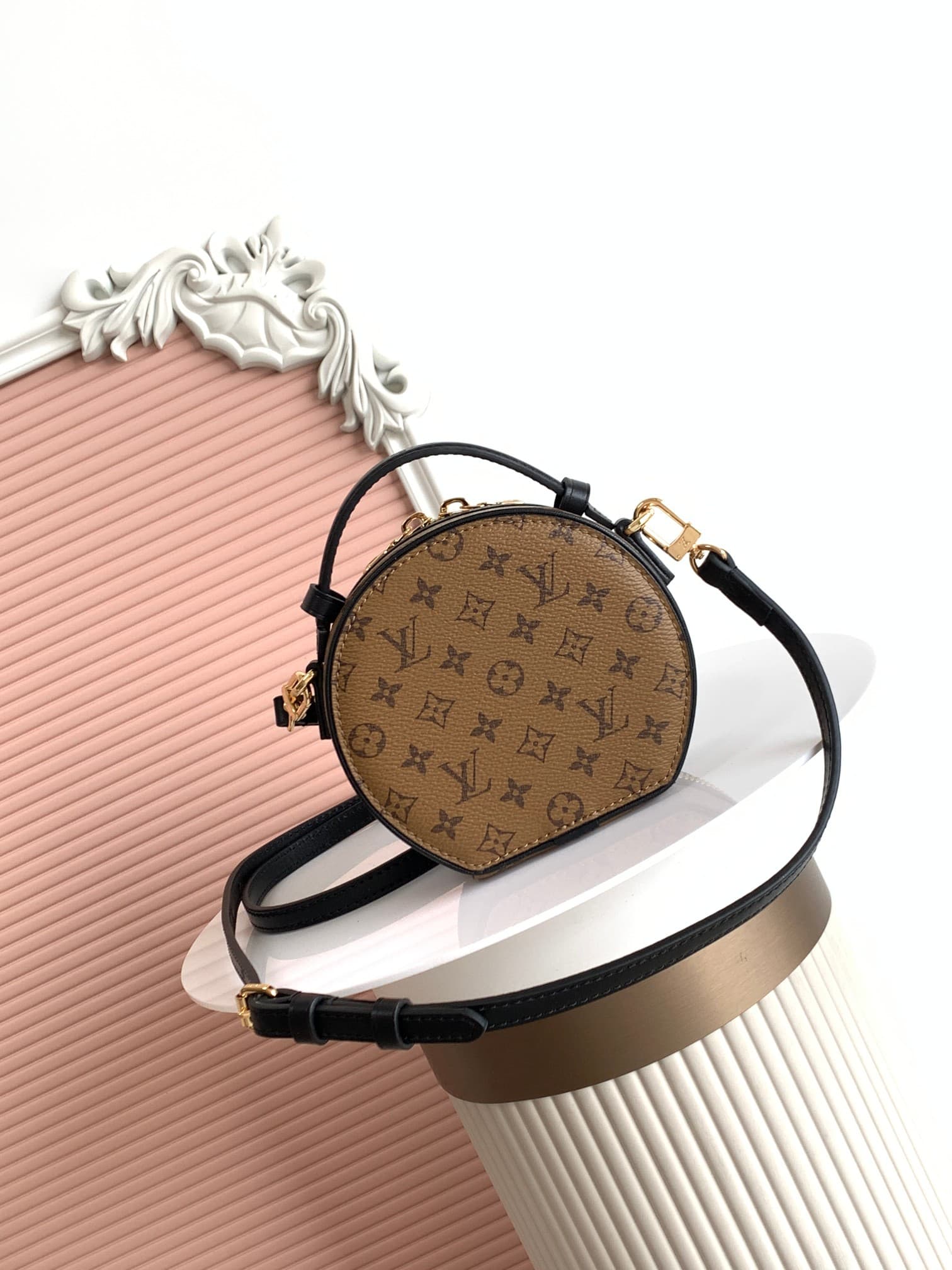 Louis Vuitton Mini Boite Chapeau Monogram Reverse coated canvas M83614 High
