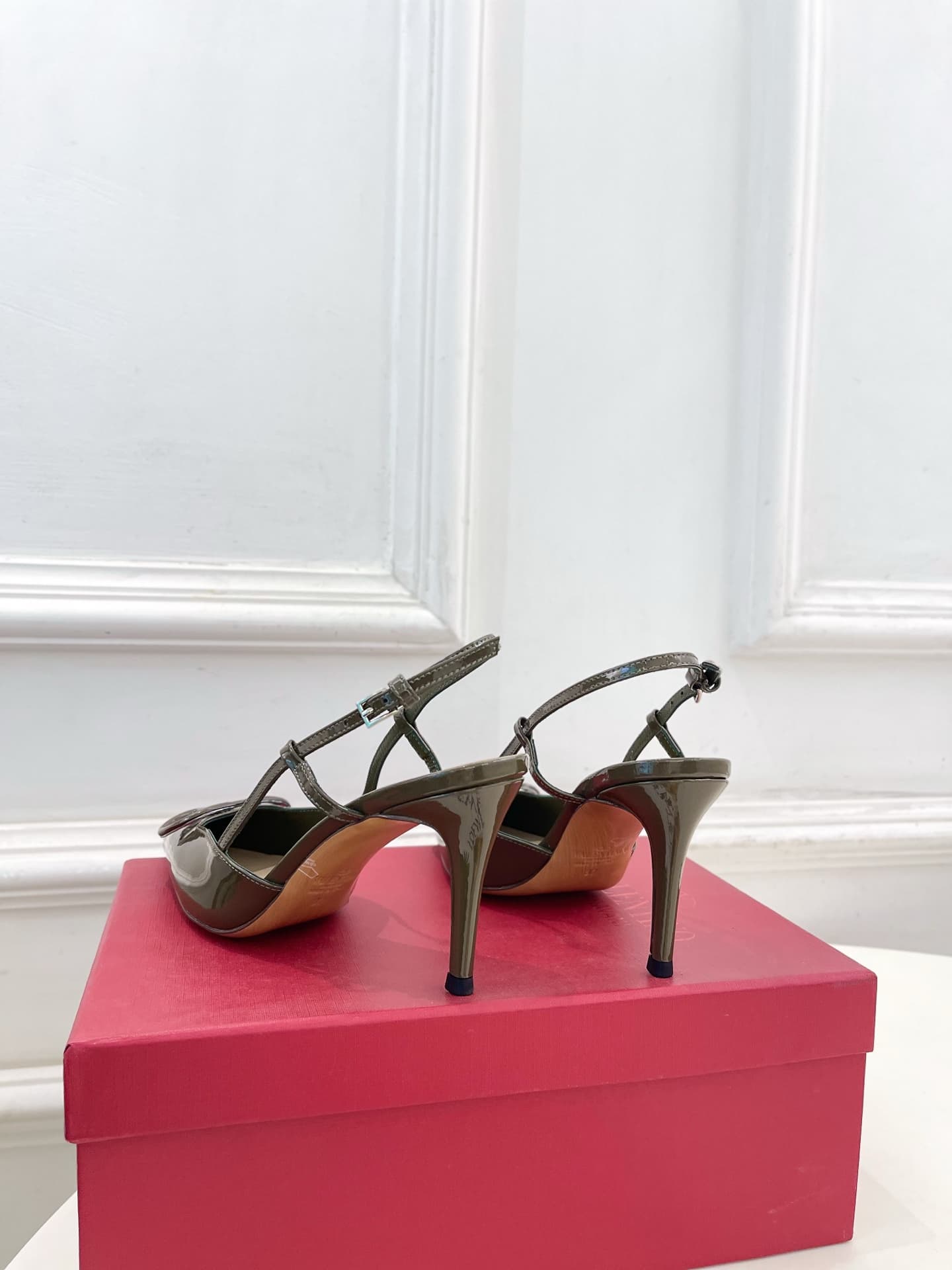 Valentino Garavani VLogo Signature Patent Leather Slingback Pumps
