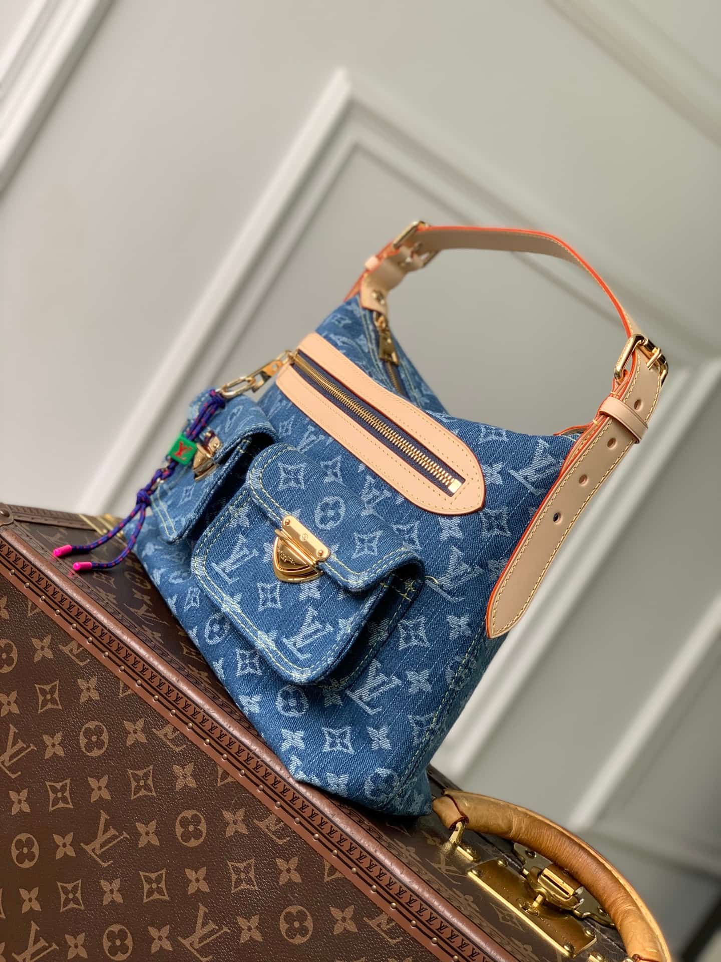 Louis Vuitton Baggy Monogram Blue Denim M27329 High