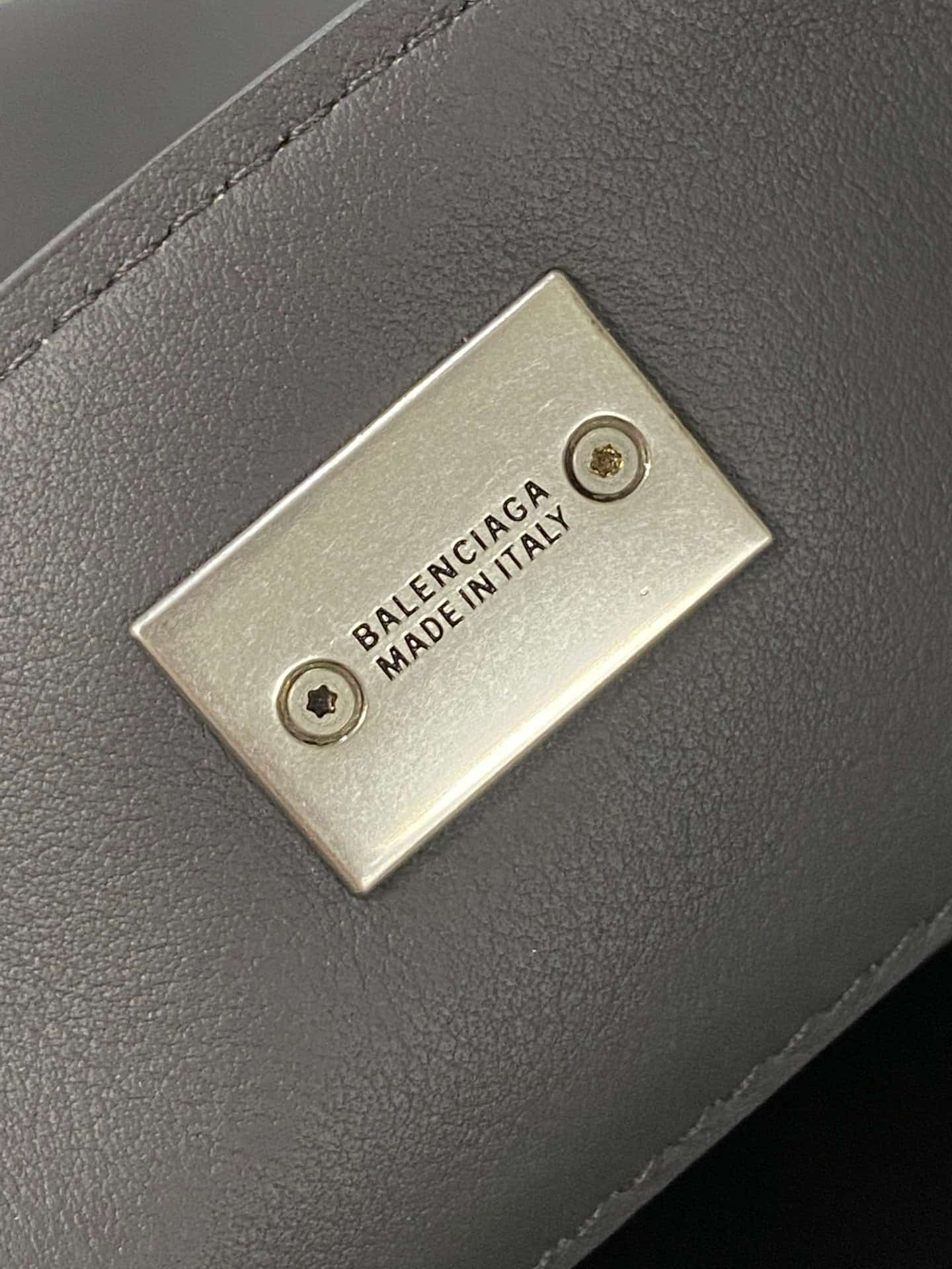 Balenciaga Rodeo Small Bag in Grey Leather With Silver-Tone Metal TOP