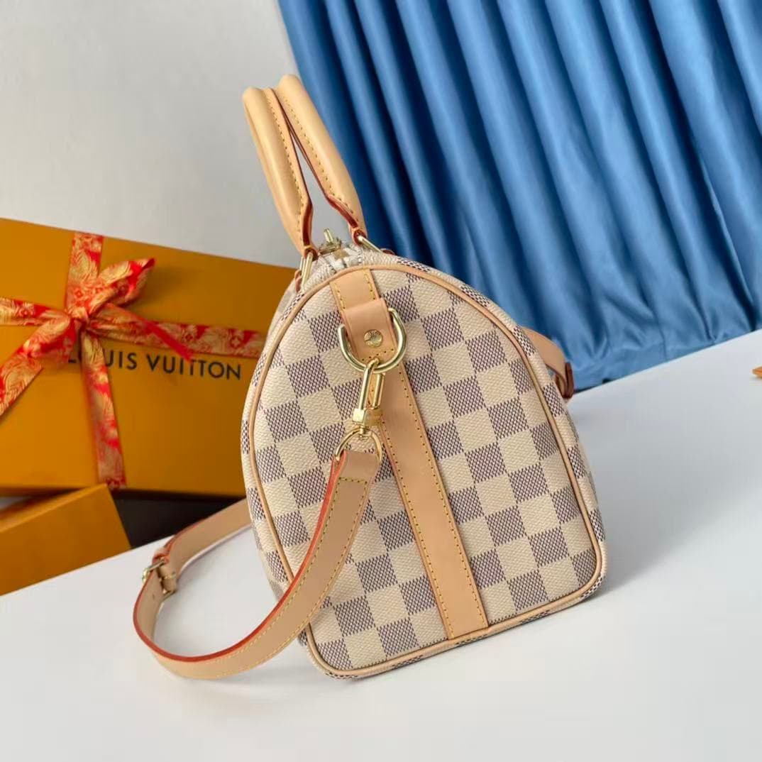 Louis Vuitton Speedy Bandoulière 25 Bag Damier Azur N41374 High