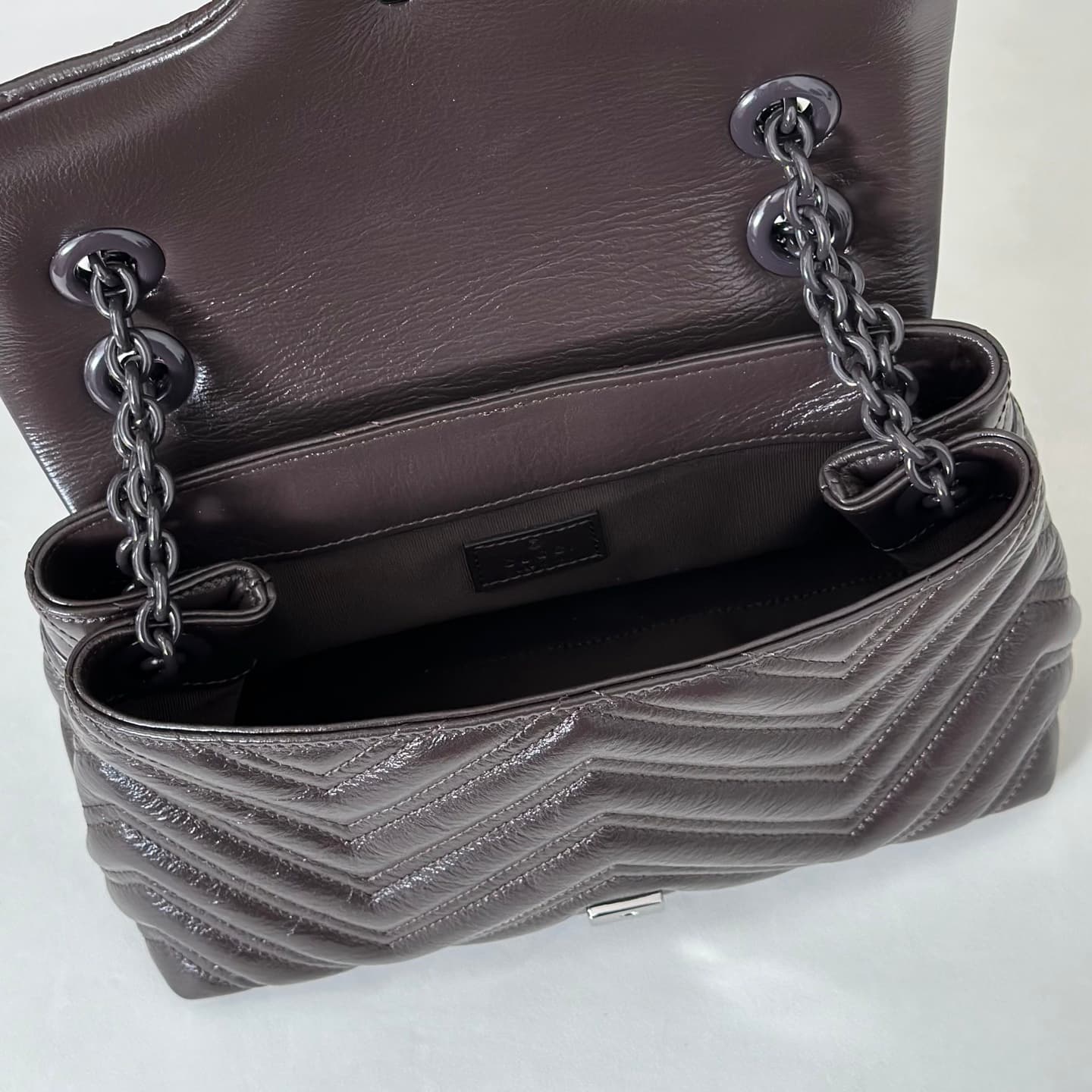 Gucci GG Marmont Small Shoulder Bag 855371 Deep Chocolate High