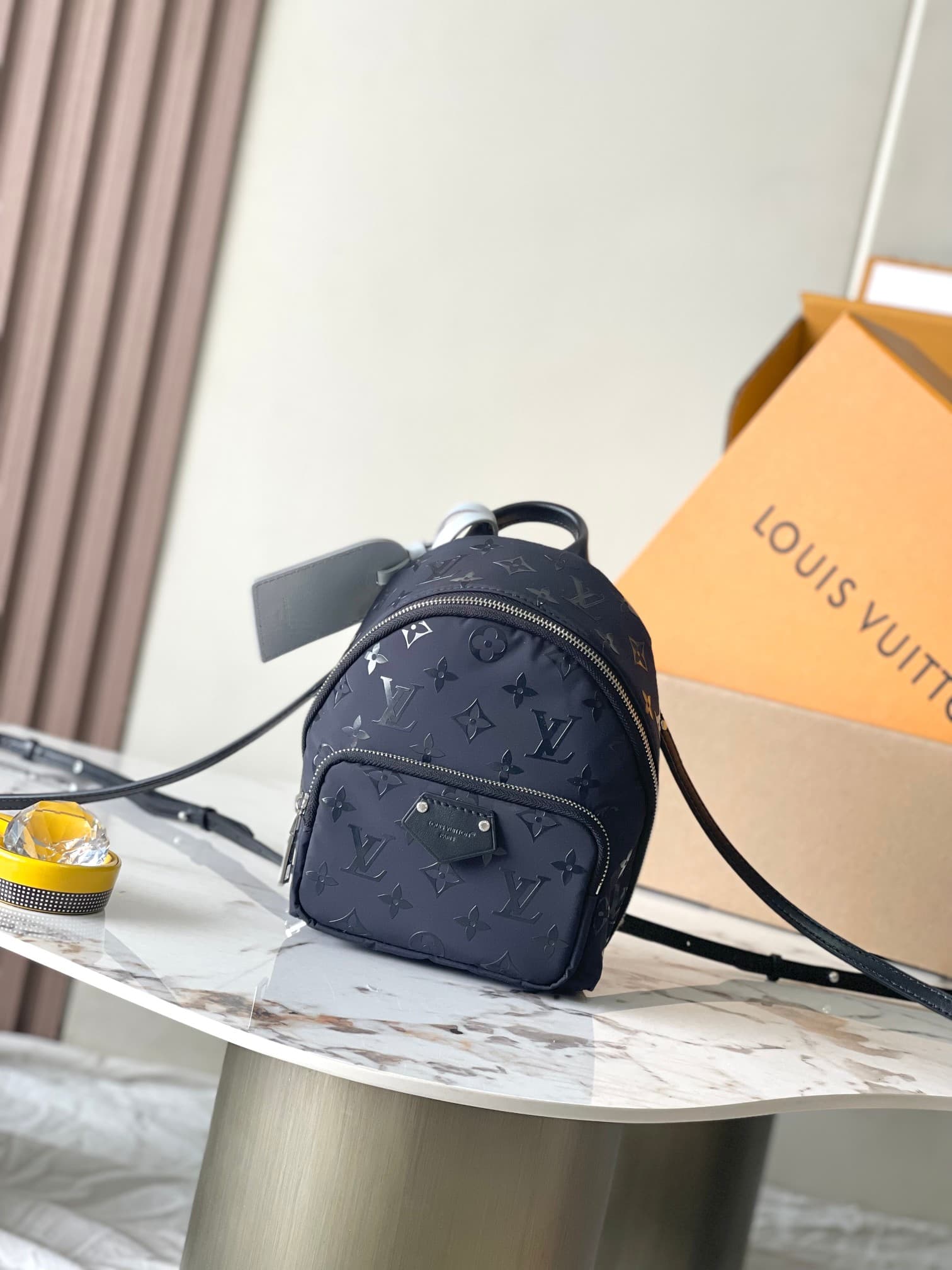 Louis Vuitton Palm Spring Mini Backpack Monogram Nylon Polar Night M11780 Top