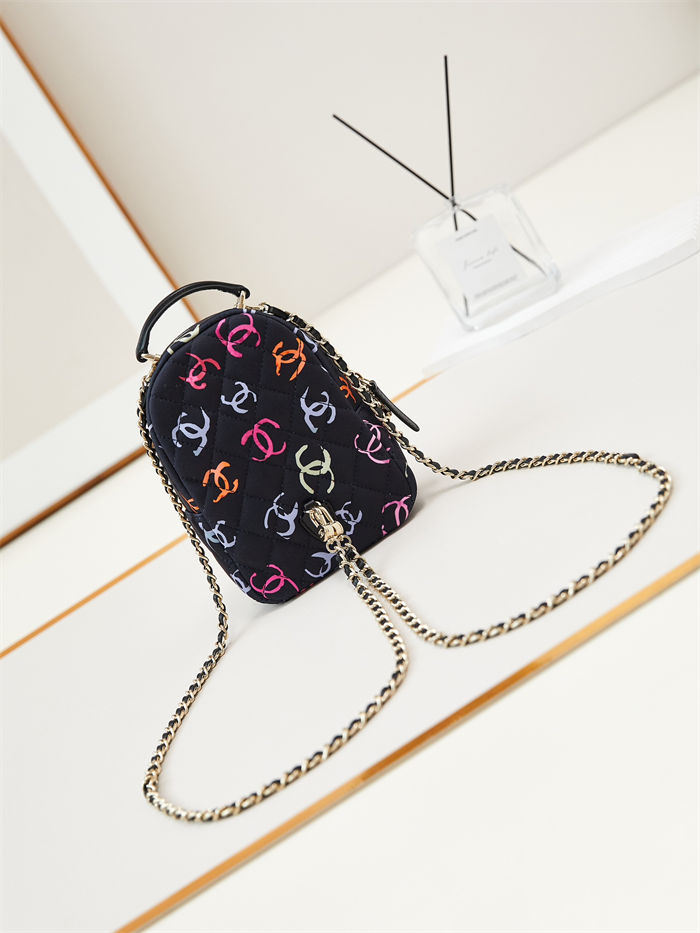 Chanel Mini Backpack Print Gold-Tone Metal AP3753 A