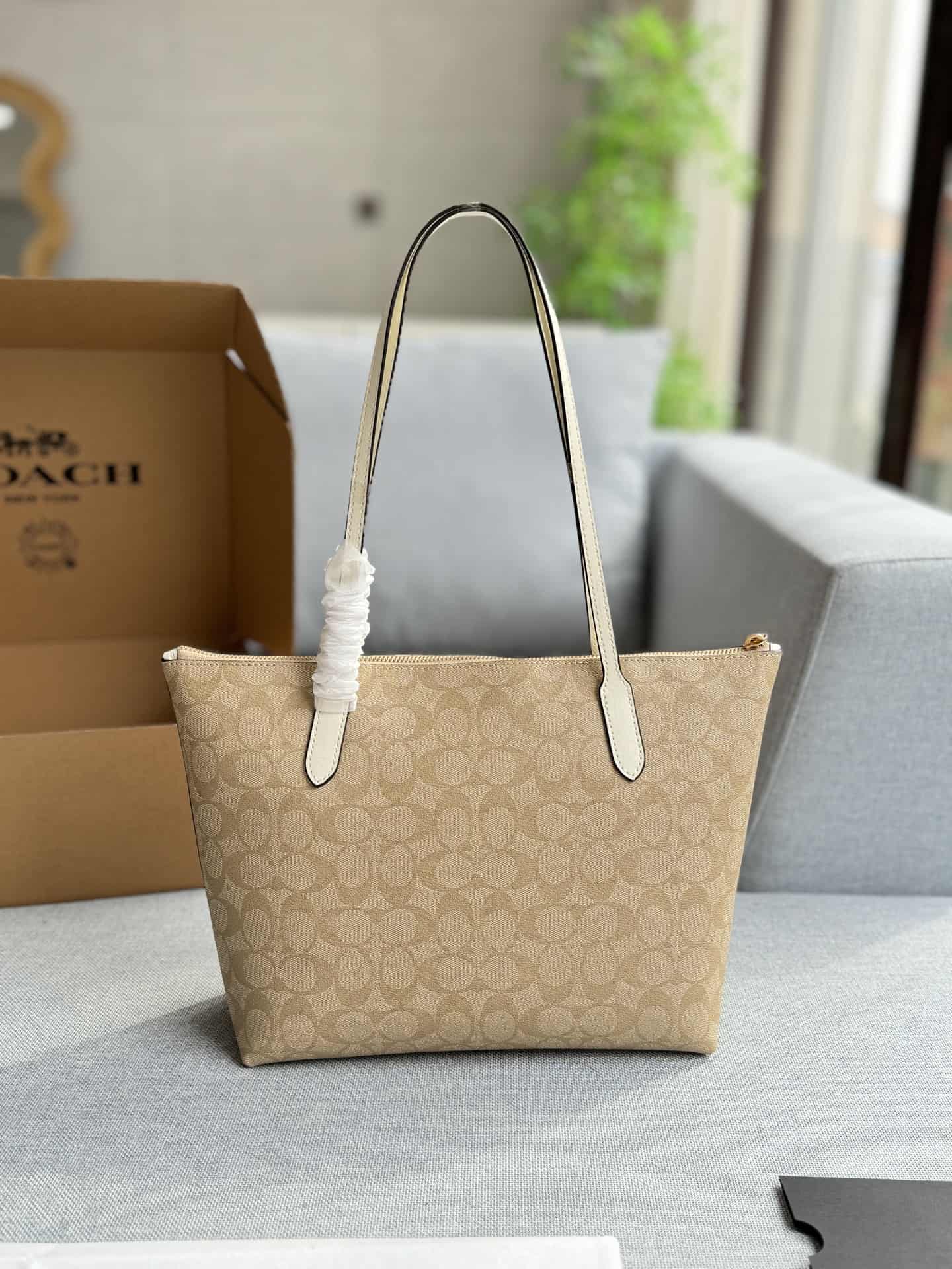 Coach Fiona Zip Tote Bag In Signature Canvas