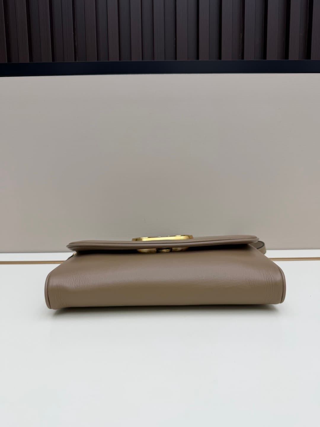 Valentino Garavani Devain Small Nappa Shoulder Bag Beige High