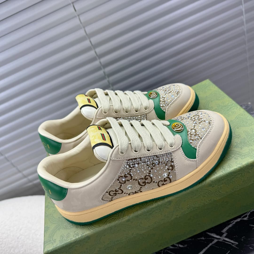 Gucci GG crystal Screener Sneaker shoes Women