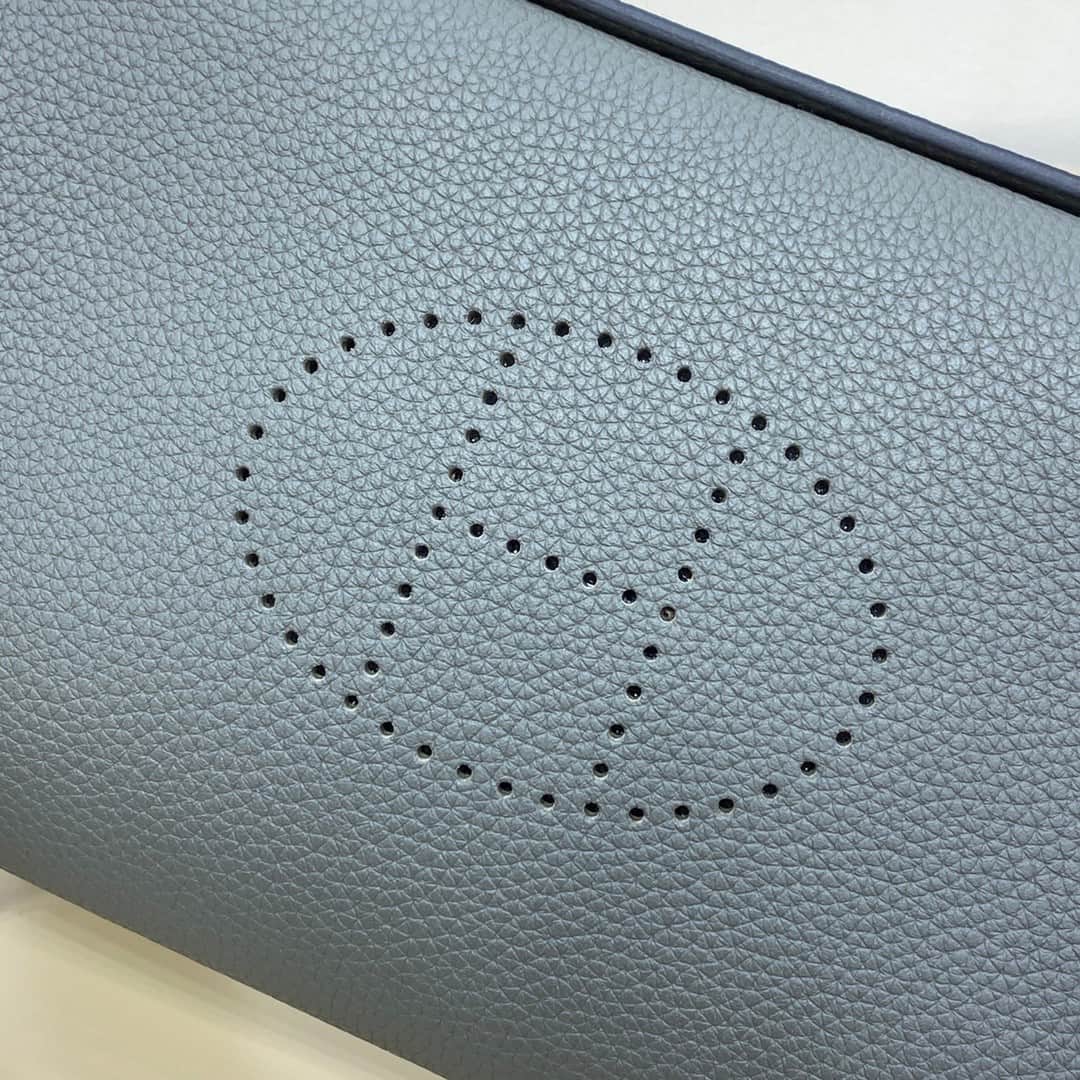 Hermès Videpoches Bag Togo Leather In Grey Blue WAX High