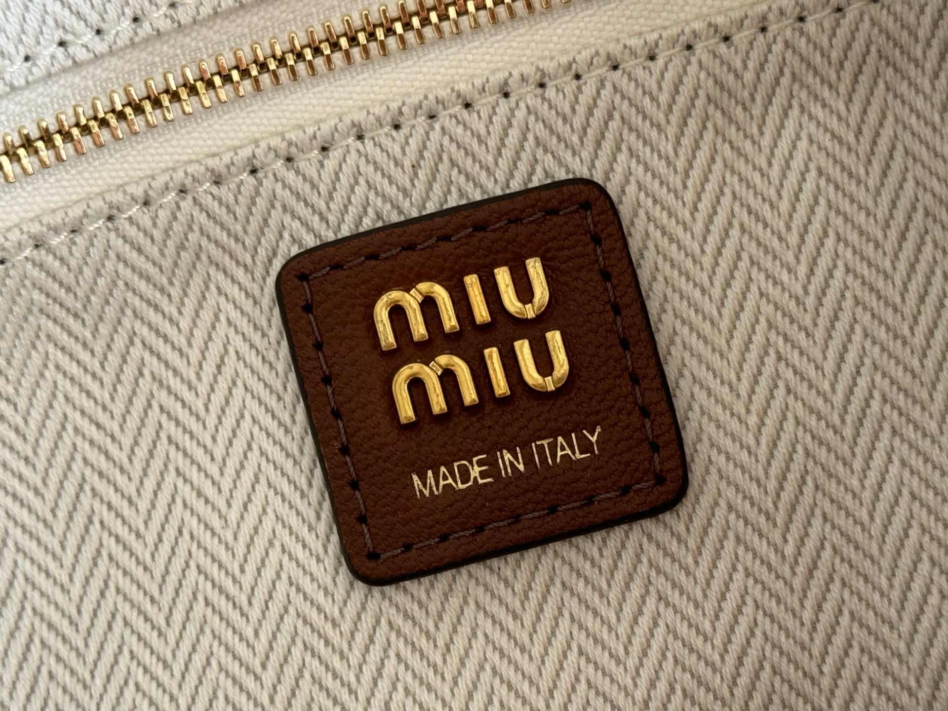 Miu Miu Spirit nappa leather bag Brown 5BC217 High