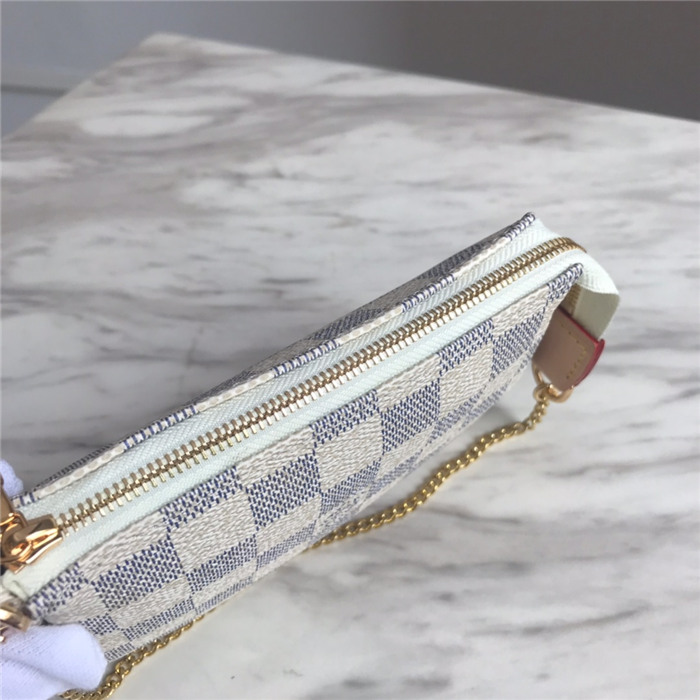Louis Vuitton MINI POCHETTE ACCESSOIRES Damier Azur High
