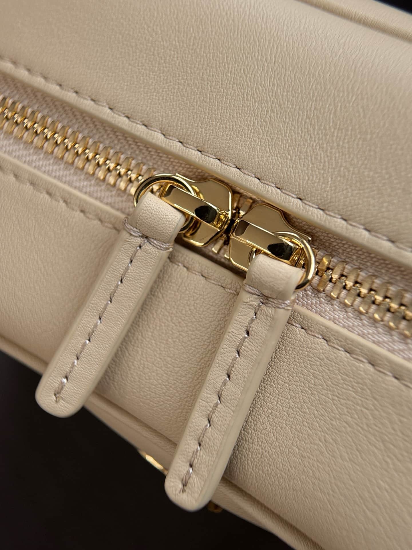 Chanel Large Bowling Bag Calfskin & Gold-Tone Metal Beige AS6580 High