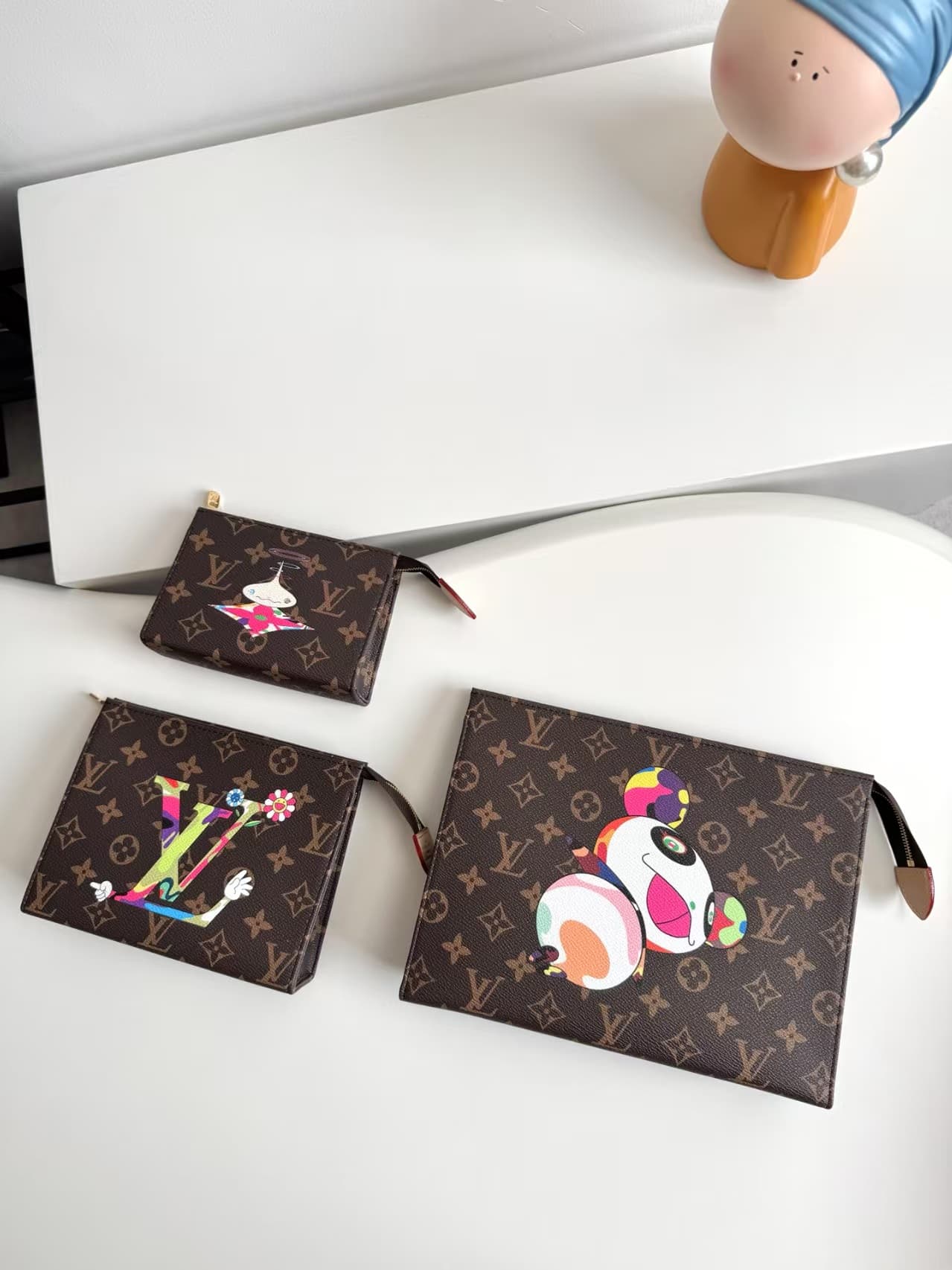 Louis Vuitton x Murakami Trio Toiletry Pouch Monogram coated canvas M13762 High