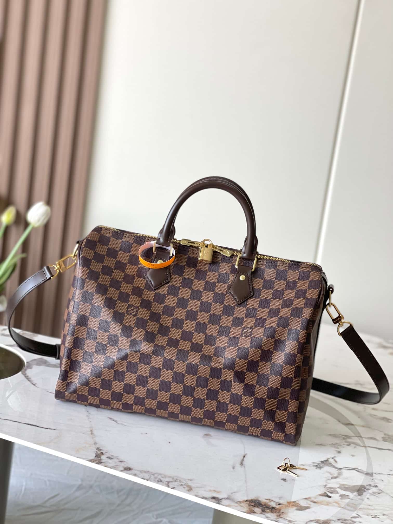 Louis Vuitton Speedy Bandoulière 35 Bag Damier Ebene N41366 High