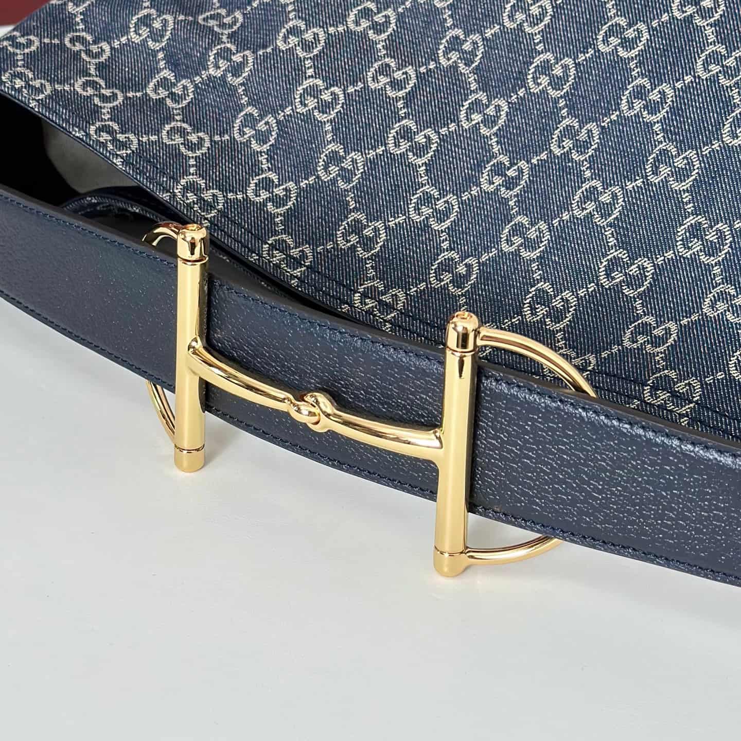 Gucci Beatrix large tote bag 850546 Dark Blue GG canvas High