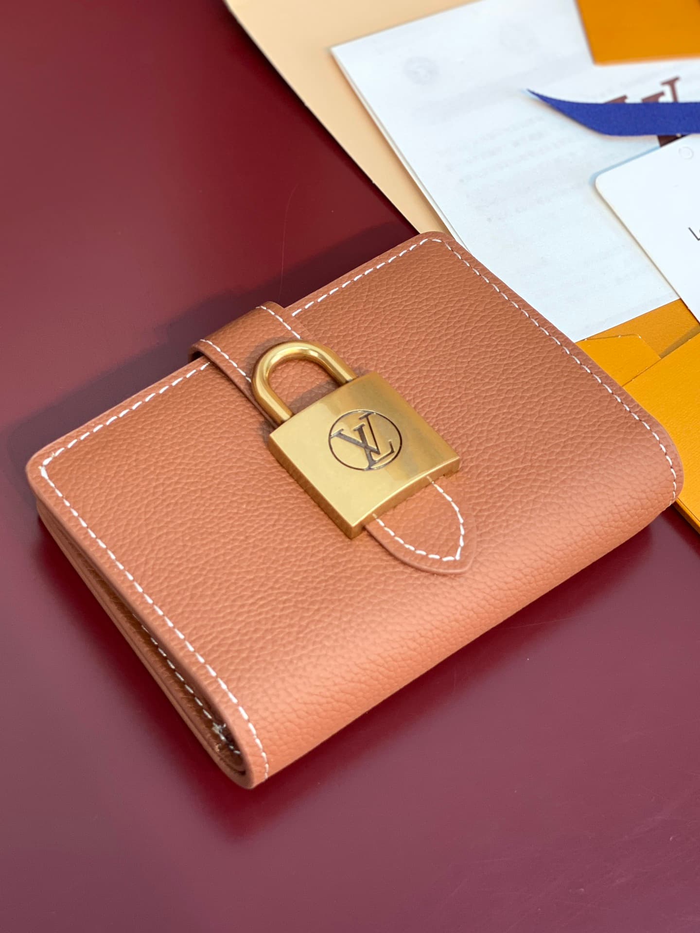 Louis Vuitton Low Key Compact Wallet Cognac Smooth calfskin M12148 High