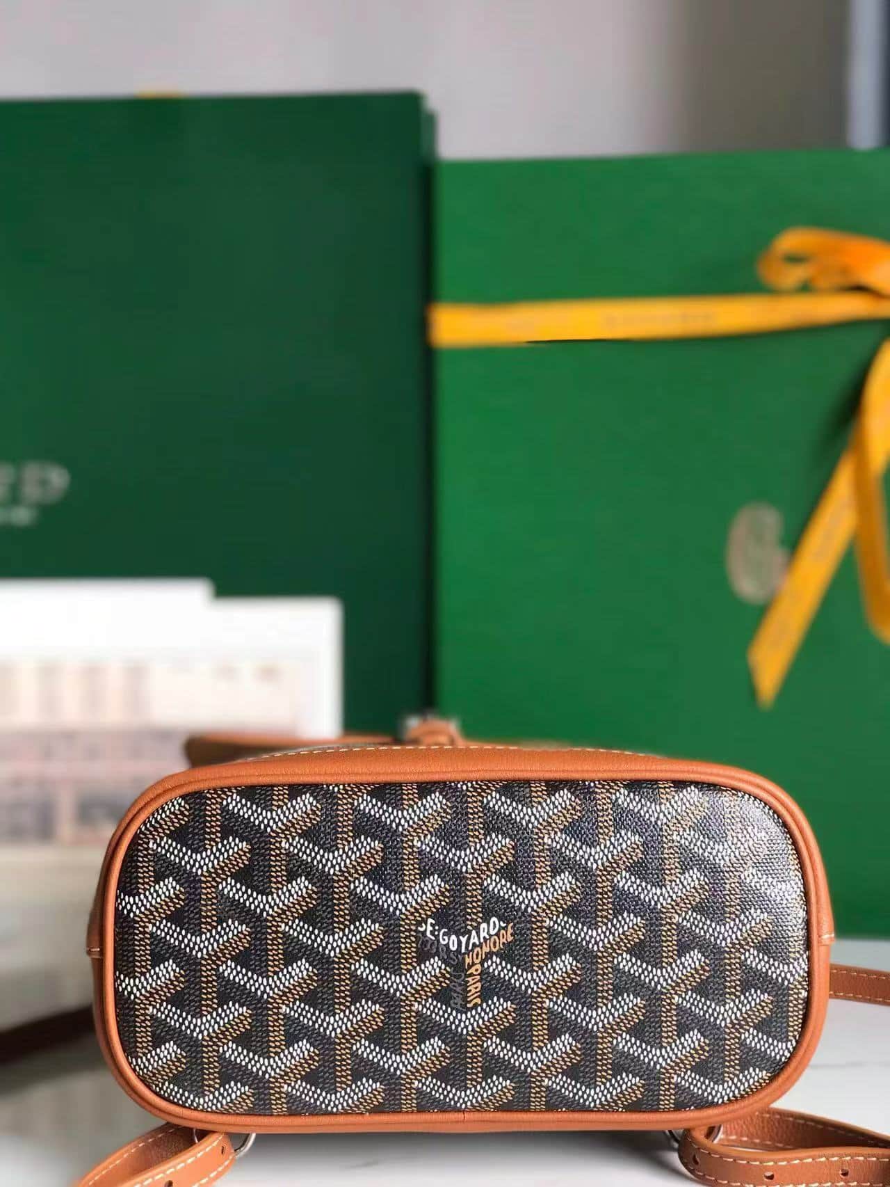 GOYARD ALPIN MINI BACKPACK BLACK&TAN HIGH