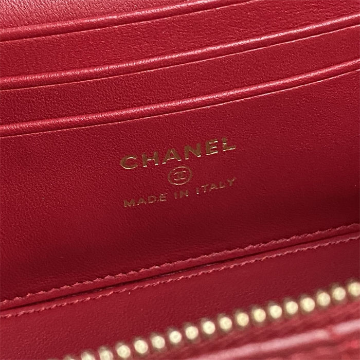Chanel Vanity with Chain AP4301 Lambskin Red High
