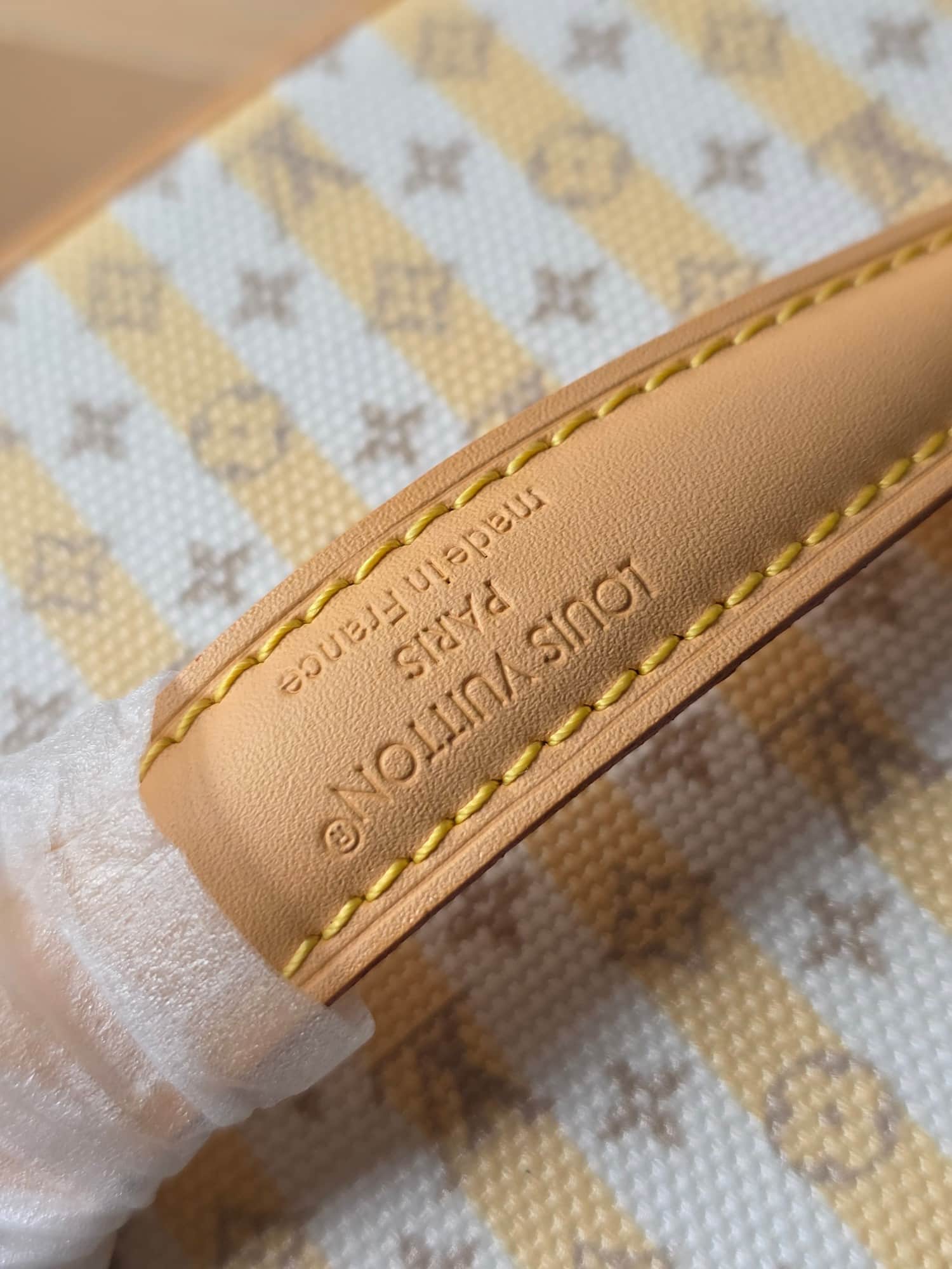 Louis Vuitton Nice Mini Banana Yellow Stamp Linen-and-cotton Canvas M28702 High