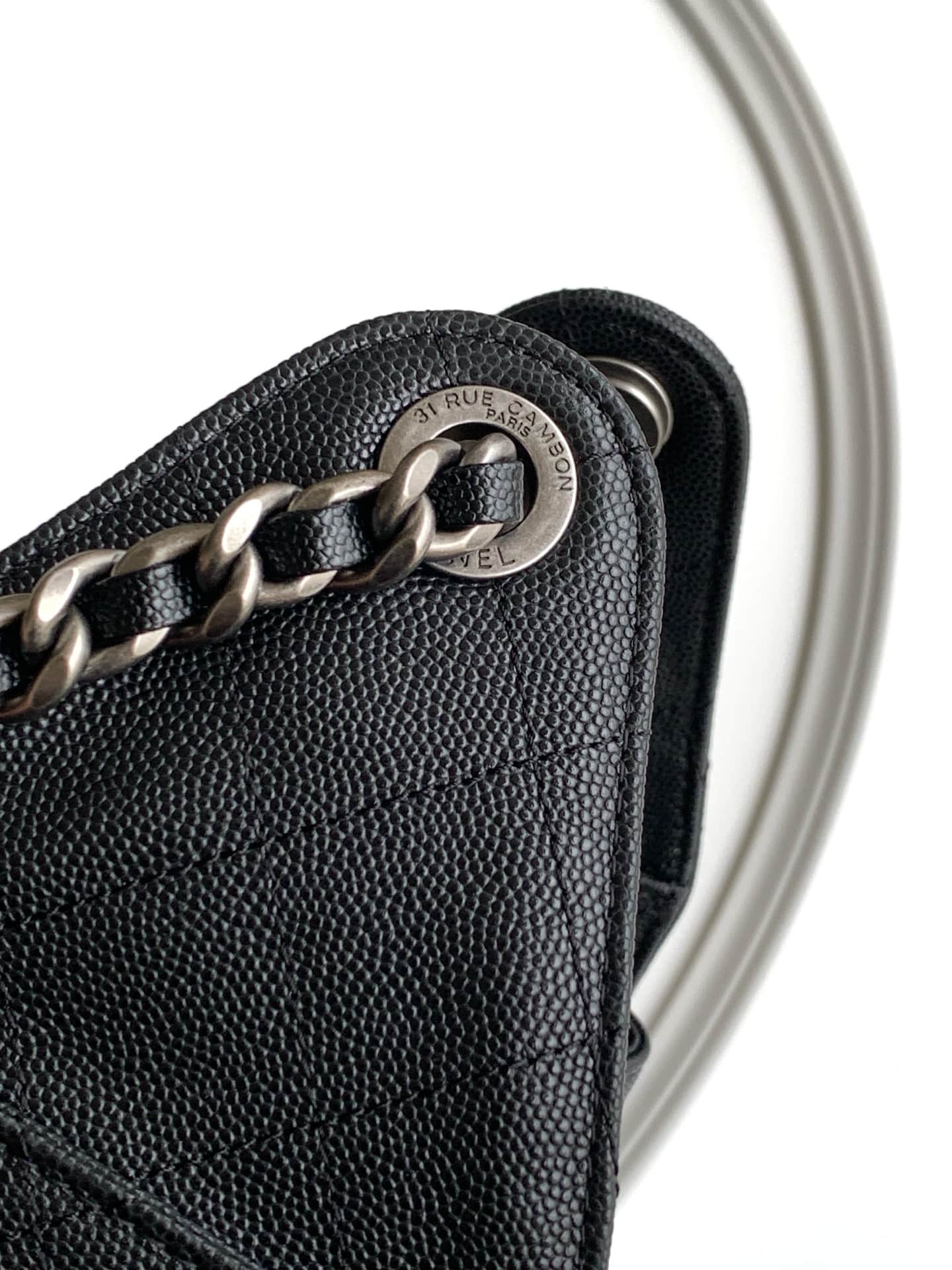 Chanel 25 Small Hobo handbag AS5293 Grained Calfskin &Silver-tone metal Black A