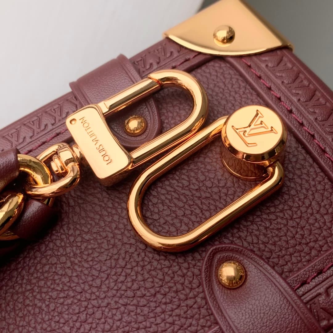 Louis Vuitton Side Trunk MM Calf leather M25669 Wine Red High