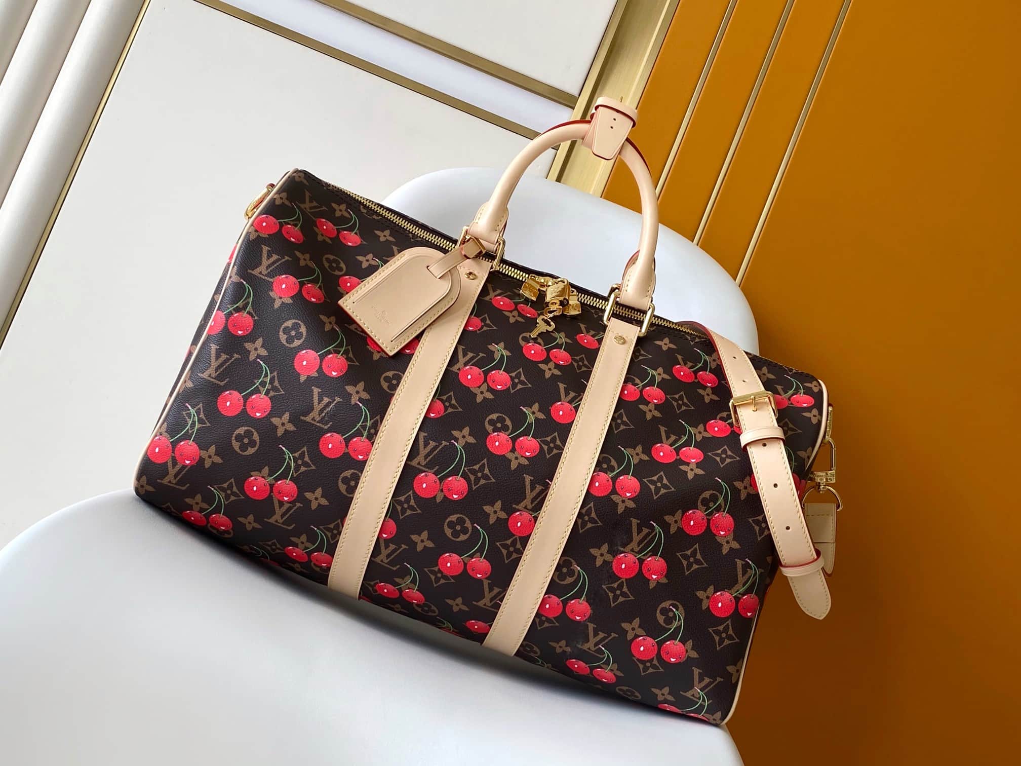 Louis Vuitton x Murakami Keepall Bandoulière 45 Monogram coated canvas M13764 High