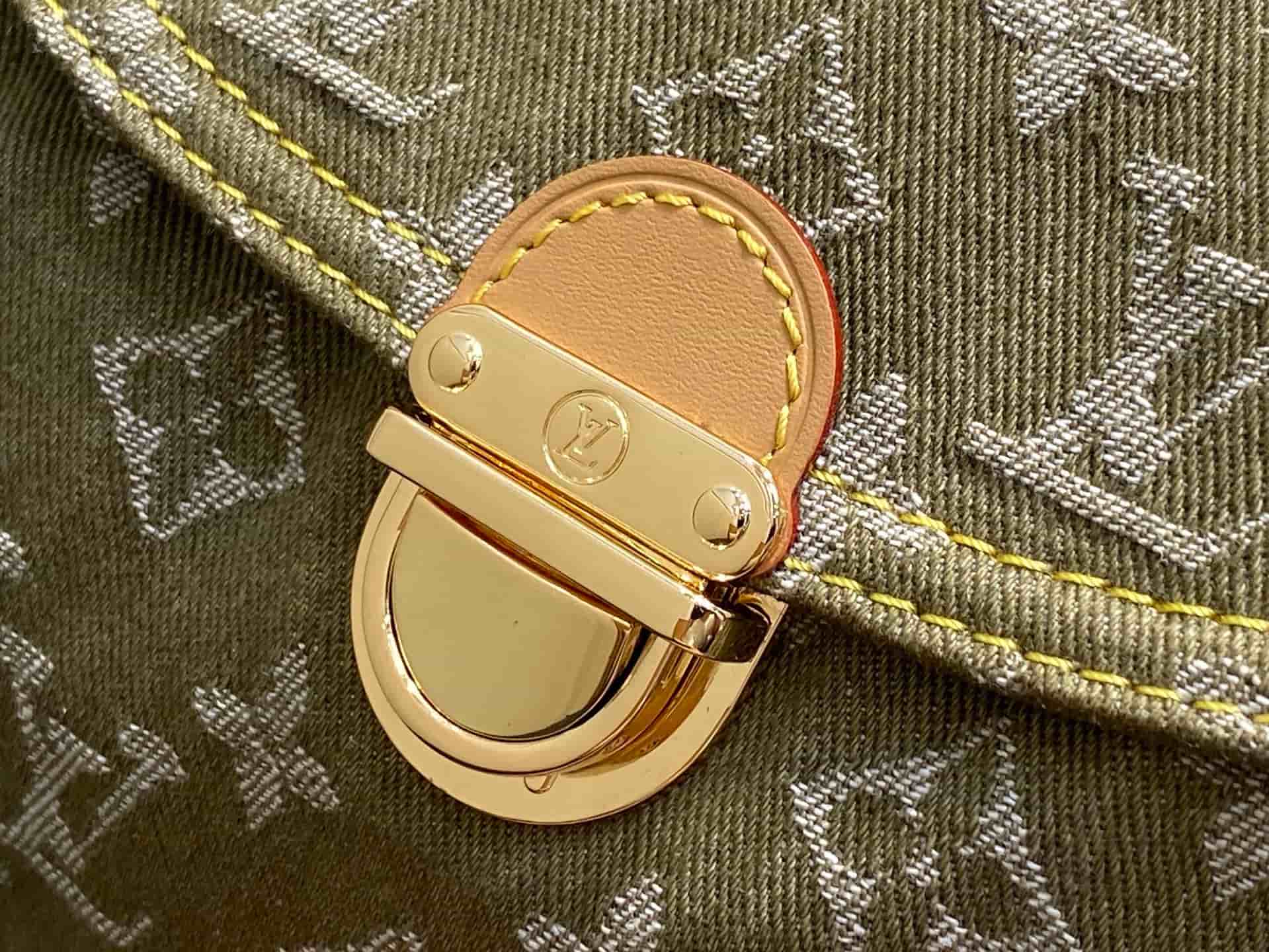 Louis Vuitton Monogram Khaki Denim Mini Pleaty Bag M95217 High