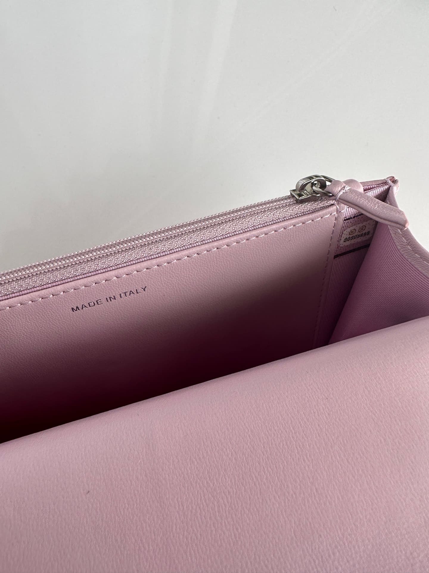 Chanel Wallet on Chain Lambskin Leather & Silver-Tone Metal Pink AP0957 A