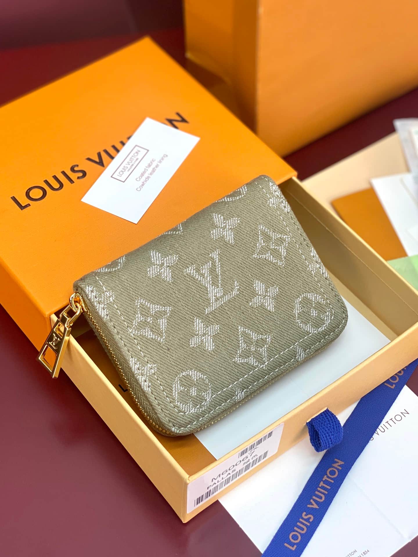 Louis Vuitton Lou Wallet Khaki Denim M60067 High