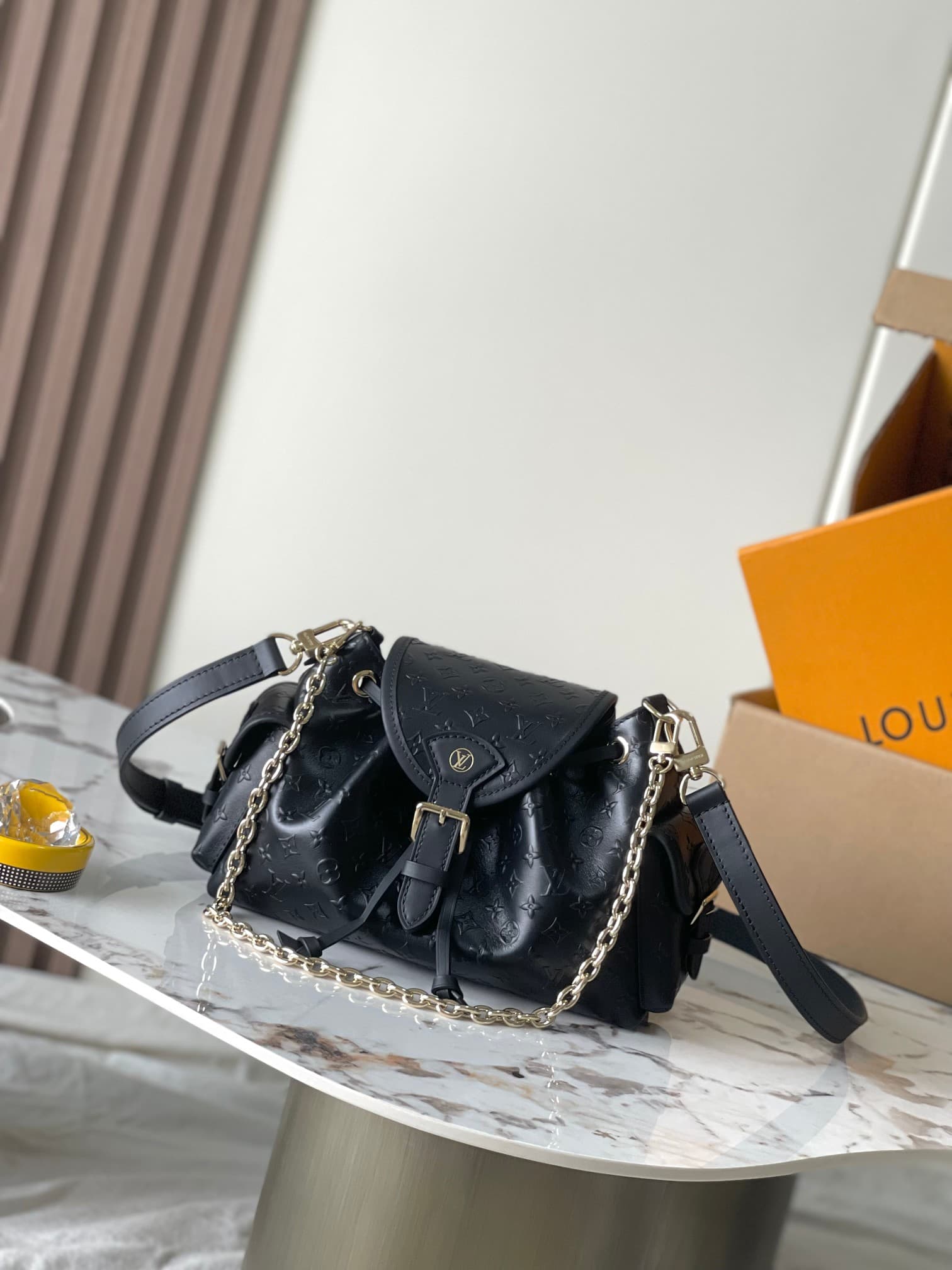 Louis Vuitton Odyssée Black Calfskin leather M25554 TOP