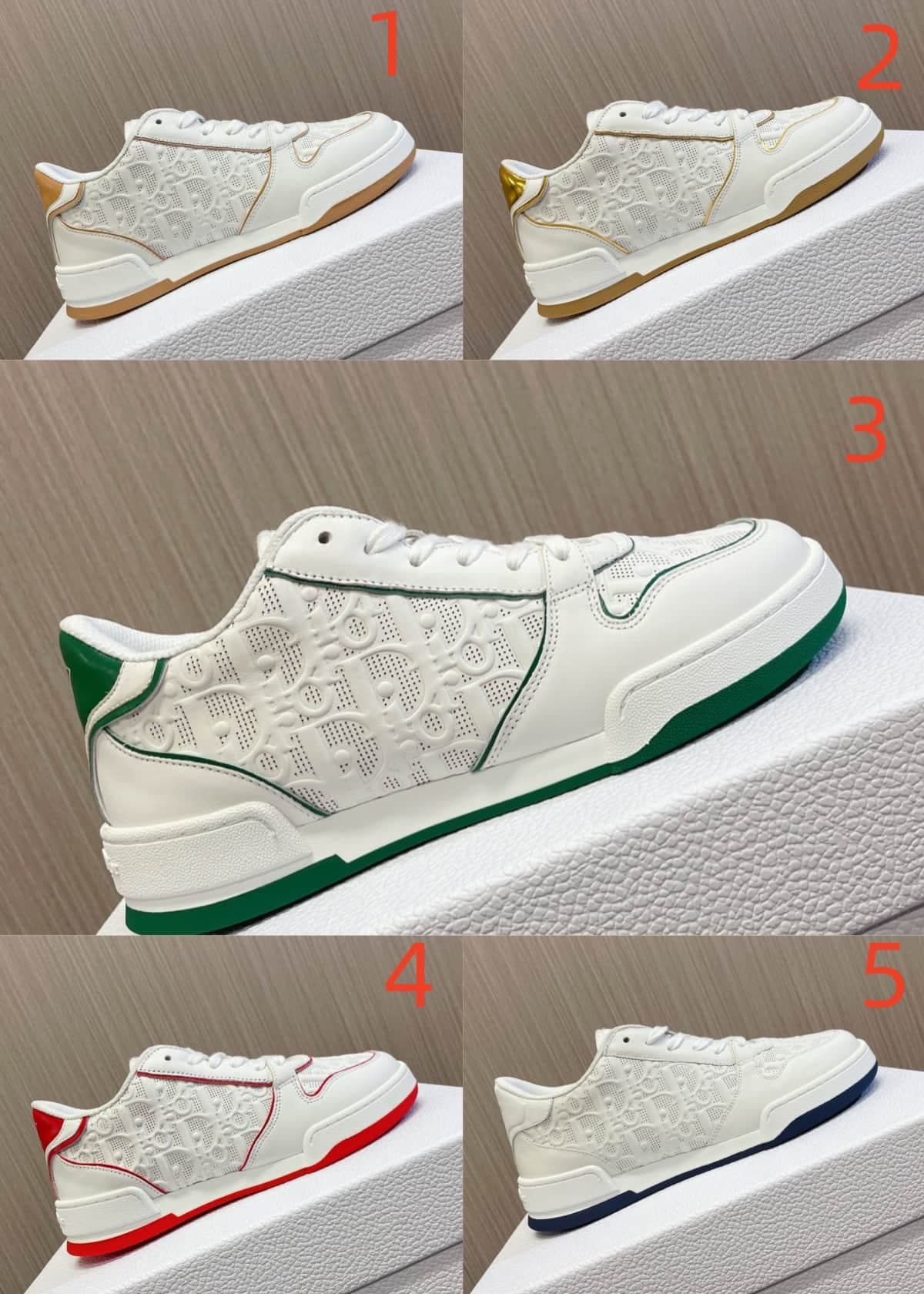 Dior Oblique Perforated Calfskin Sneaker Shoes Men Women