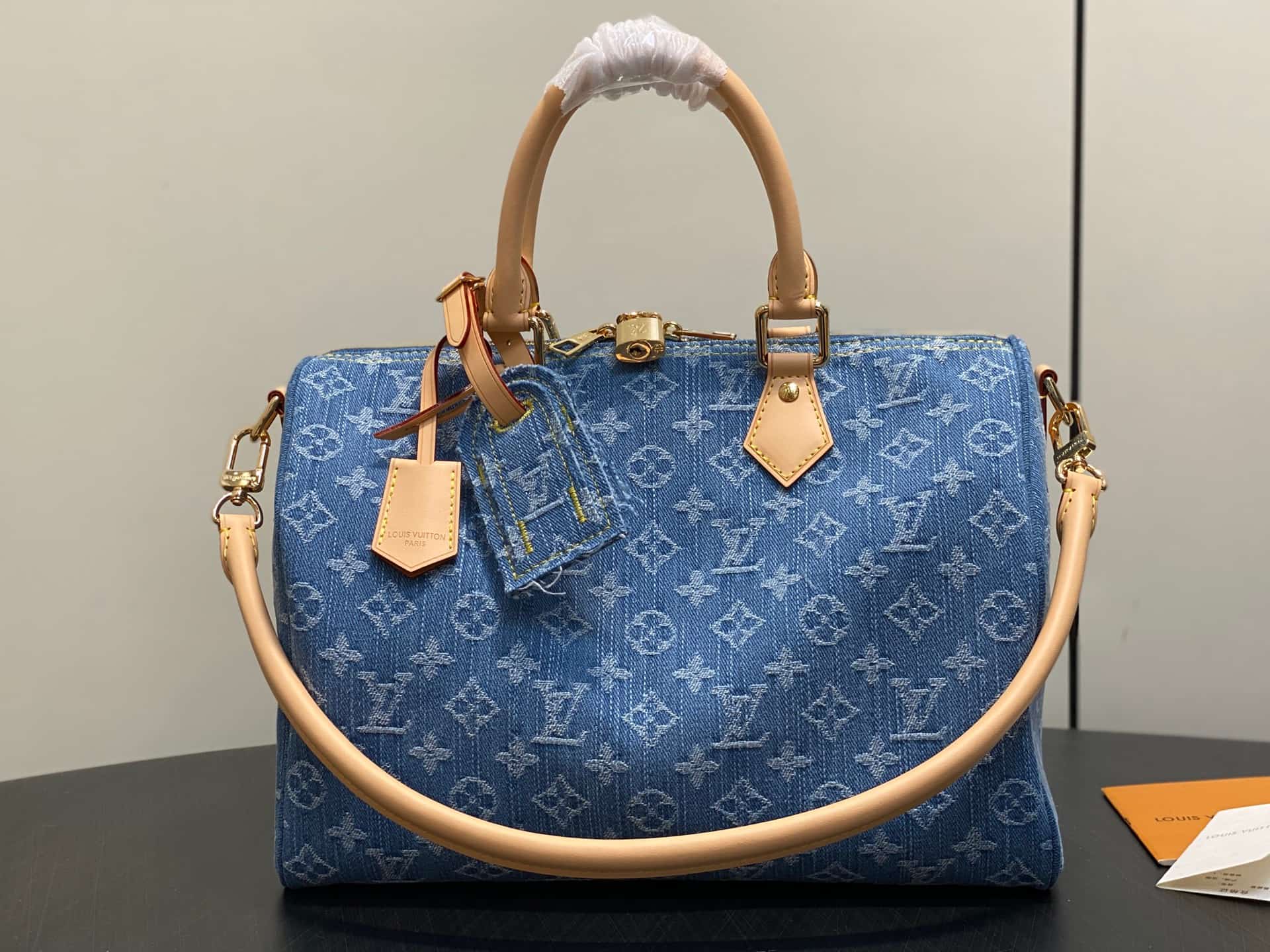 Louis Vuitton Speedy Soft 30 Monogram Denim M14430 High