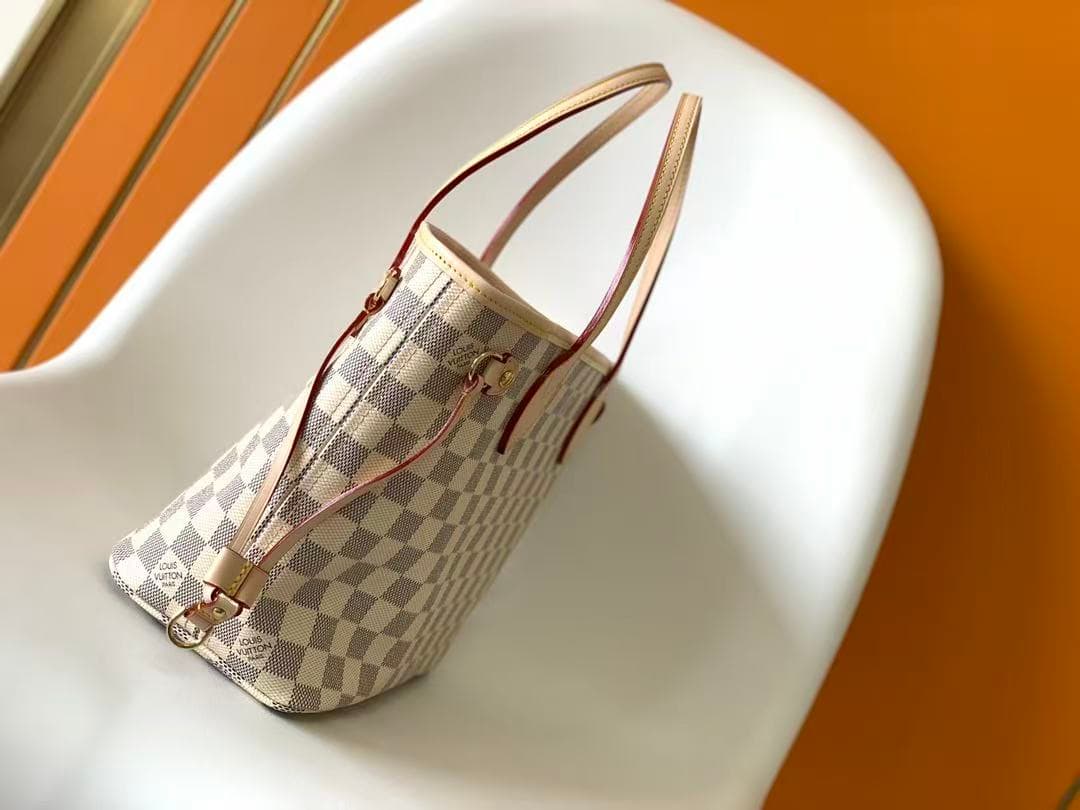 Louis Vuitton NEVERFULL PM Damier Azur Beige High