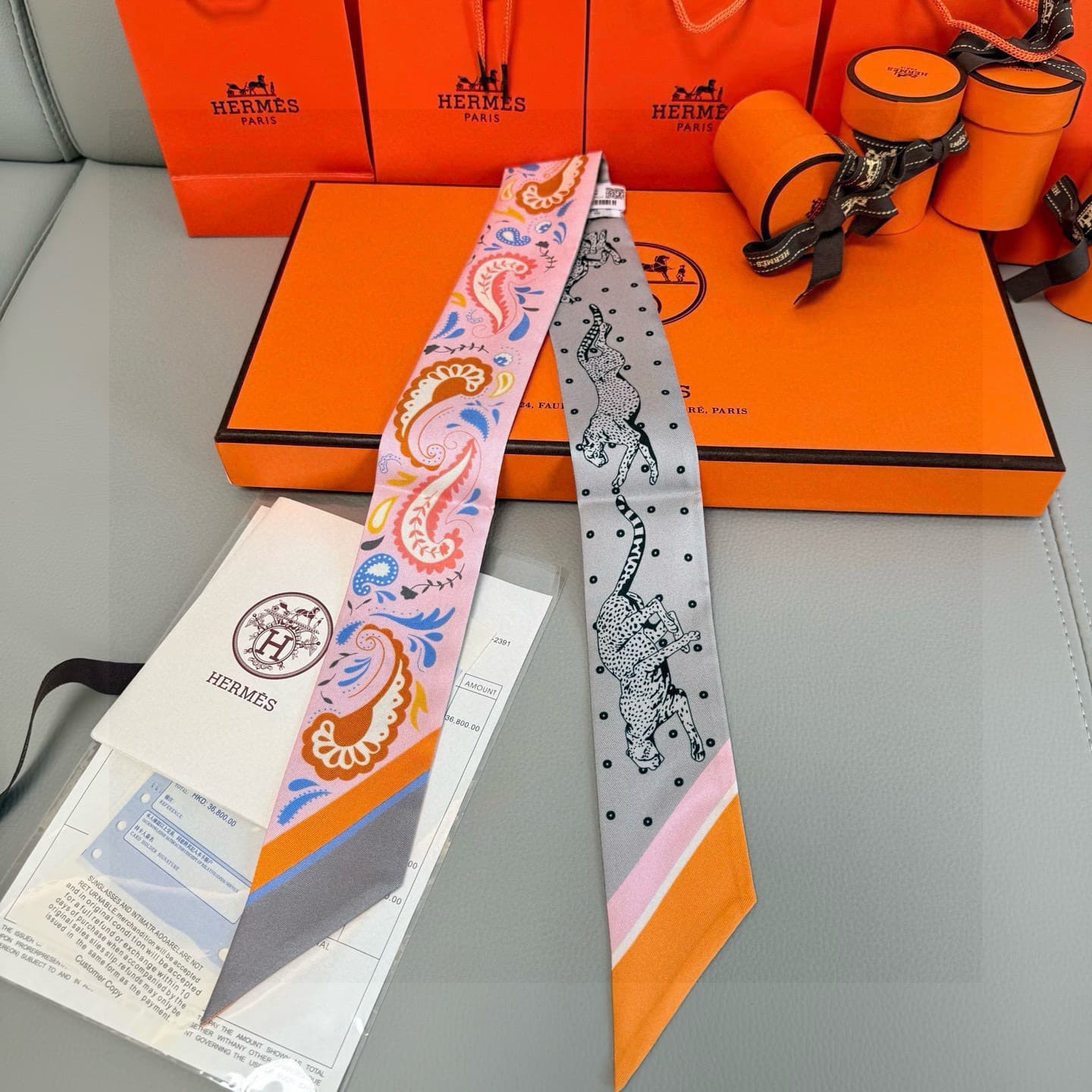 Hermes Guepards Bandana Twilly