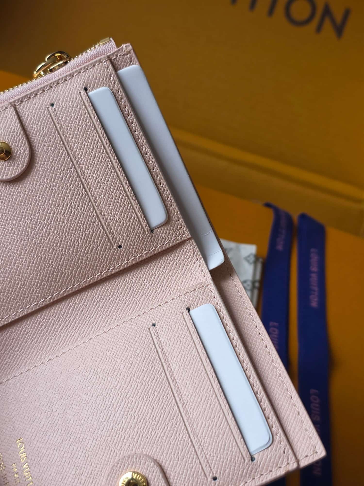 Louis Vuitton Lisa Wallet LV Stamp Blue Coated canvas M29028 High
