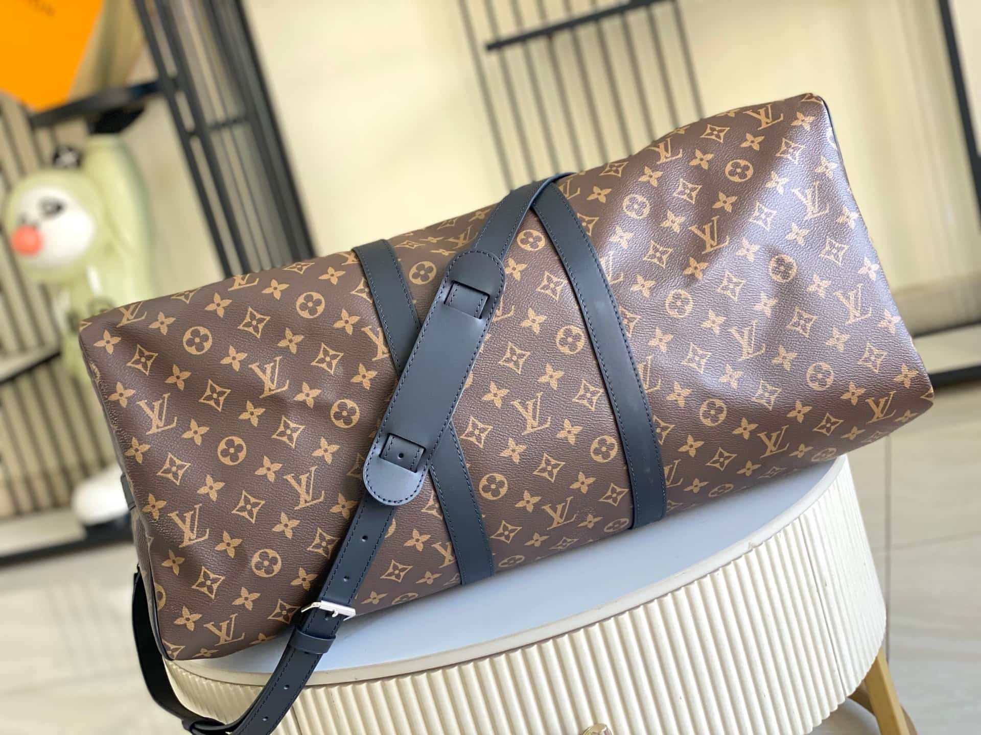 Louis Vuitton Keepall Bandoulière 55 MONOGRAM MACASSAR Canvas M56714 TOP