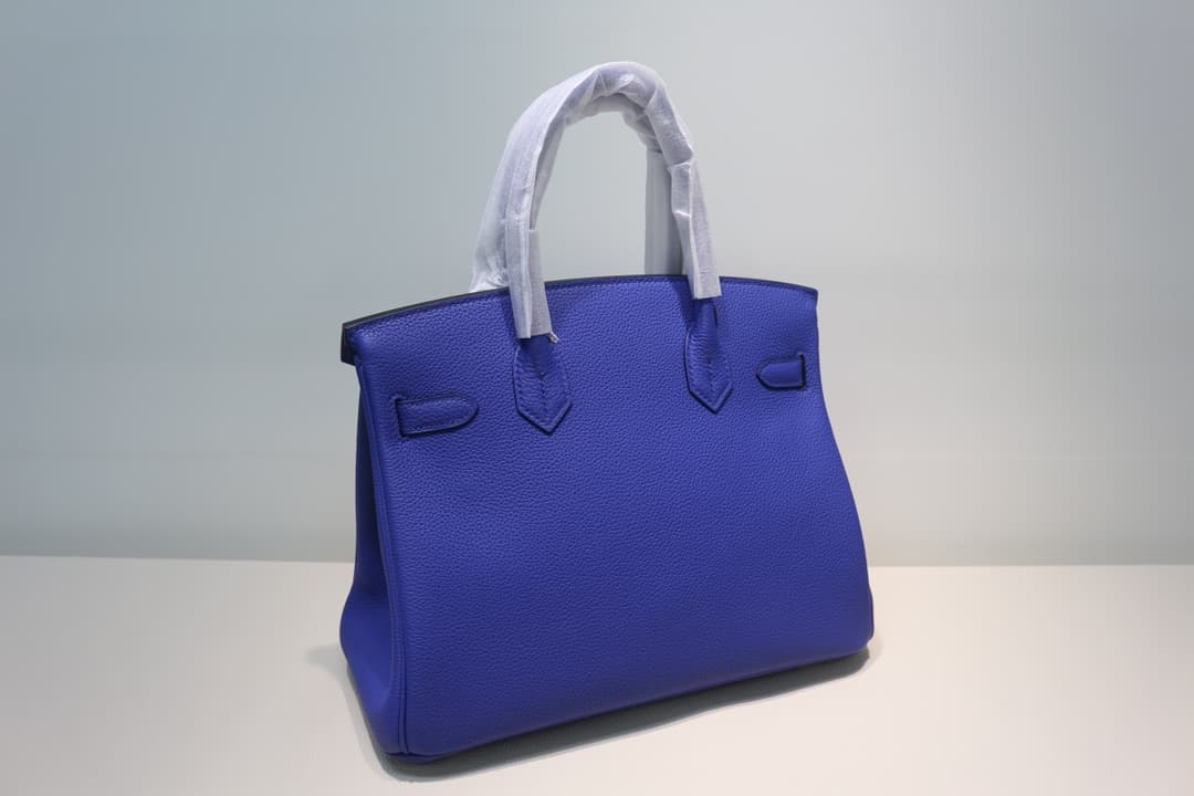 Hermes Birkin 25/30/35cm Bag Togo Leather In Blue Electric WAX High