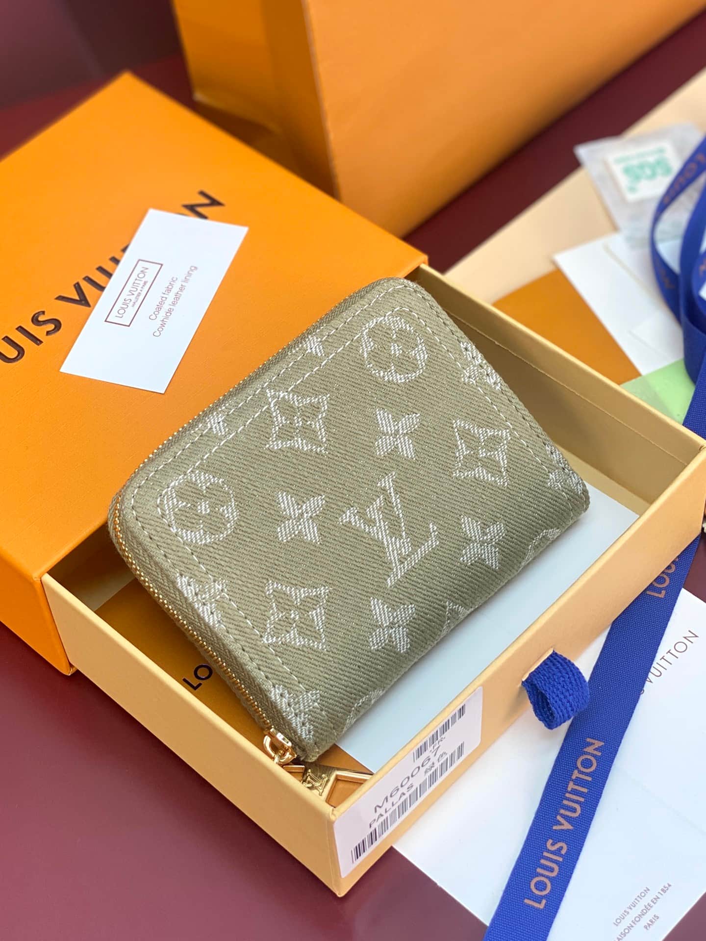 Louis Vuitton Lou Wallet Khaki Denim M60067 High