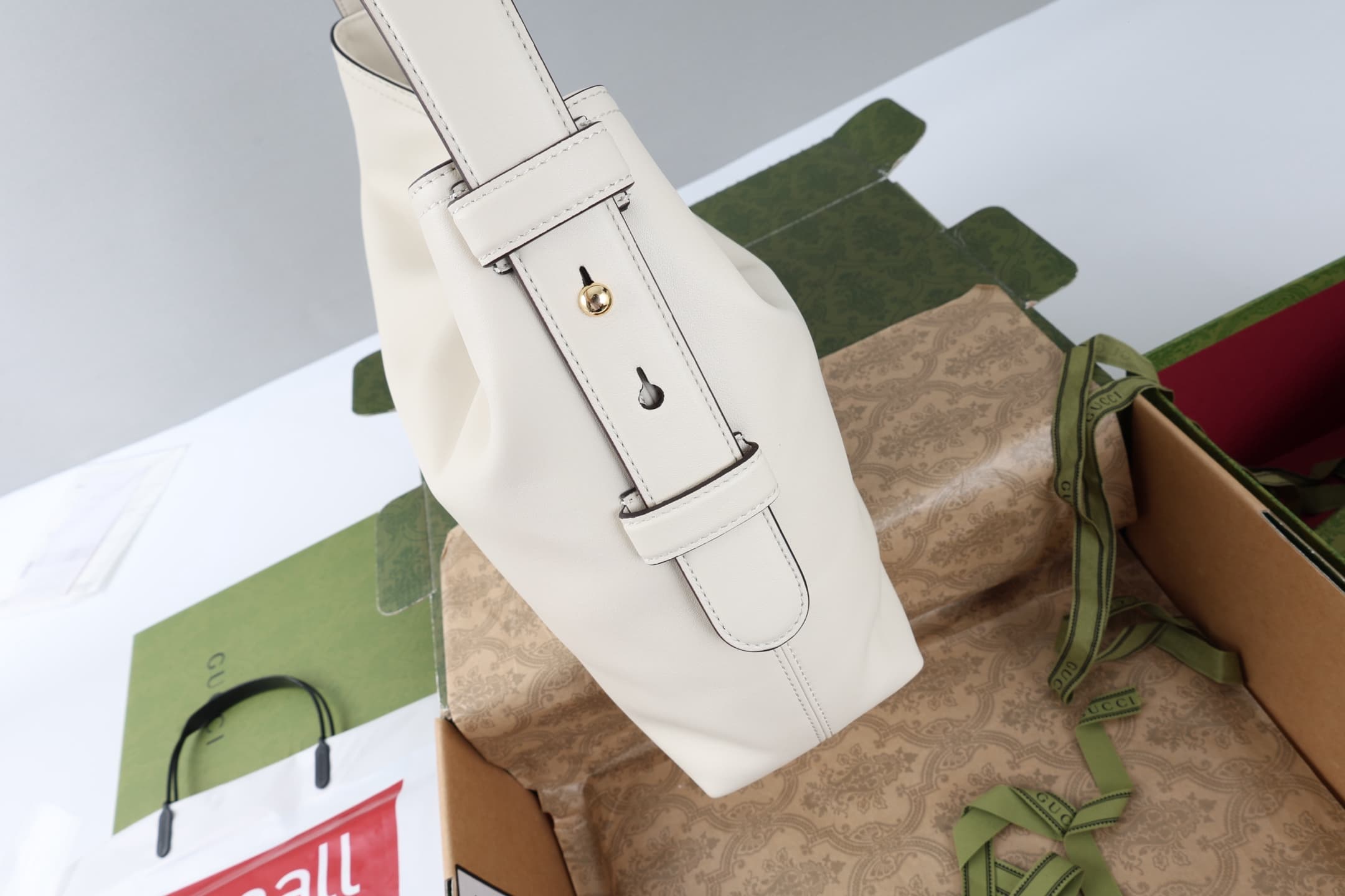 Gucci Beatrix medium tote bag White soft smooth leather ‎850926 High