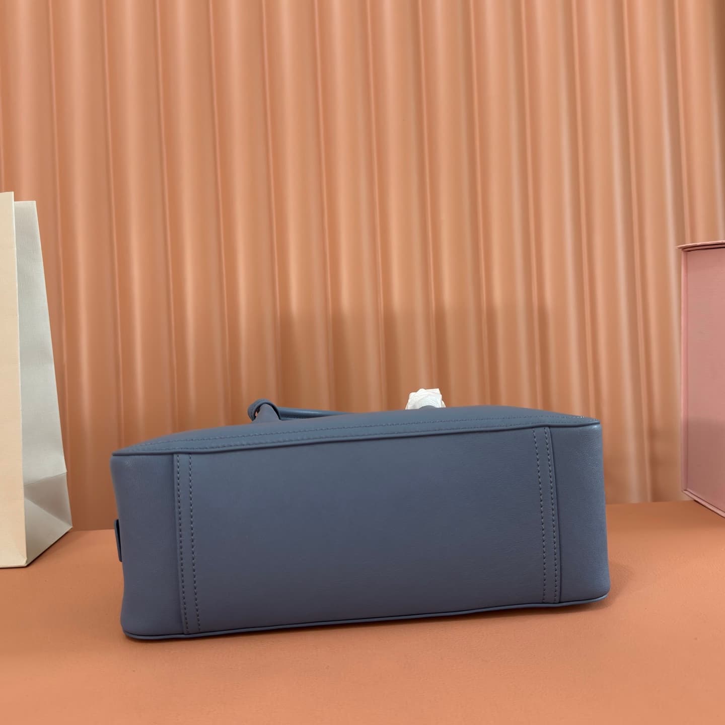 Miu Miu Vivant nappa leather bag Dark Blue 5BB200  TOP