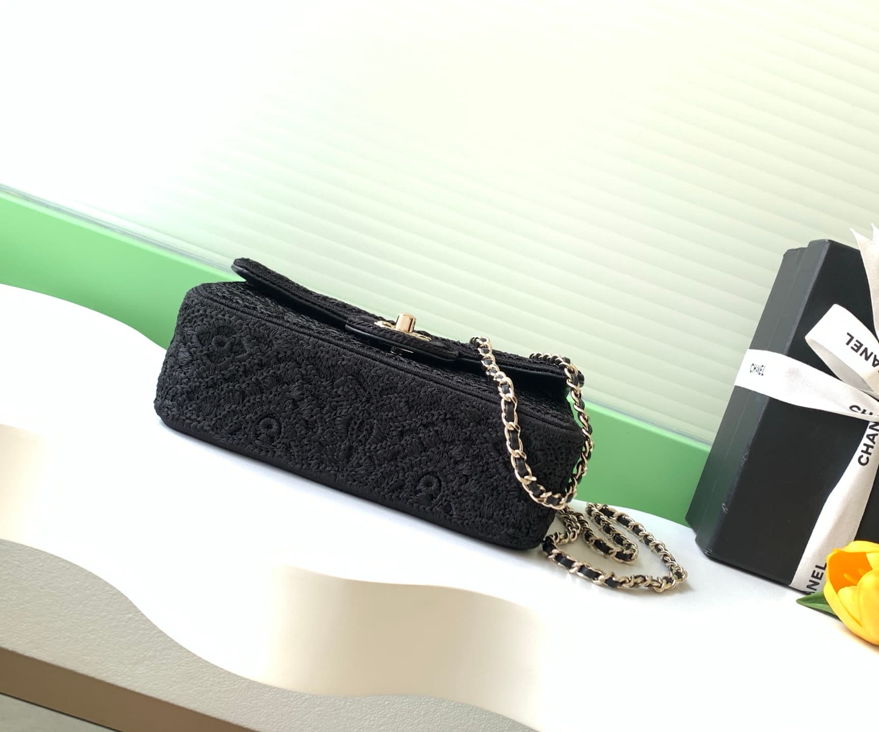 Chanel Small Flap Bag & Gold-Tone Metal Black AS4561 A