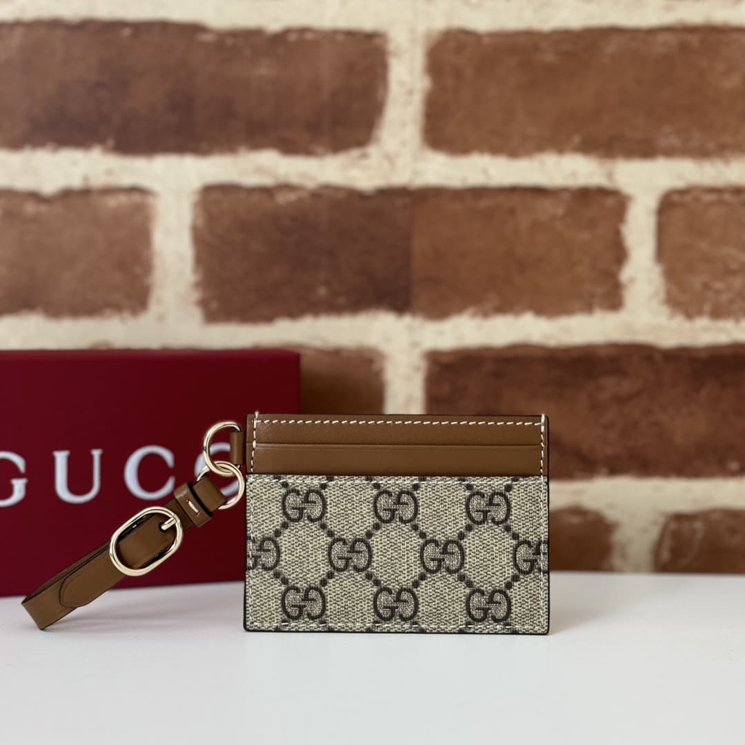 GG Emblem card case with strap 819121 High