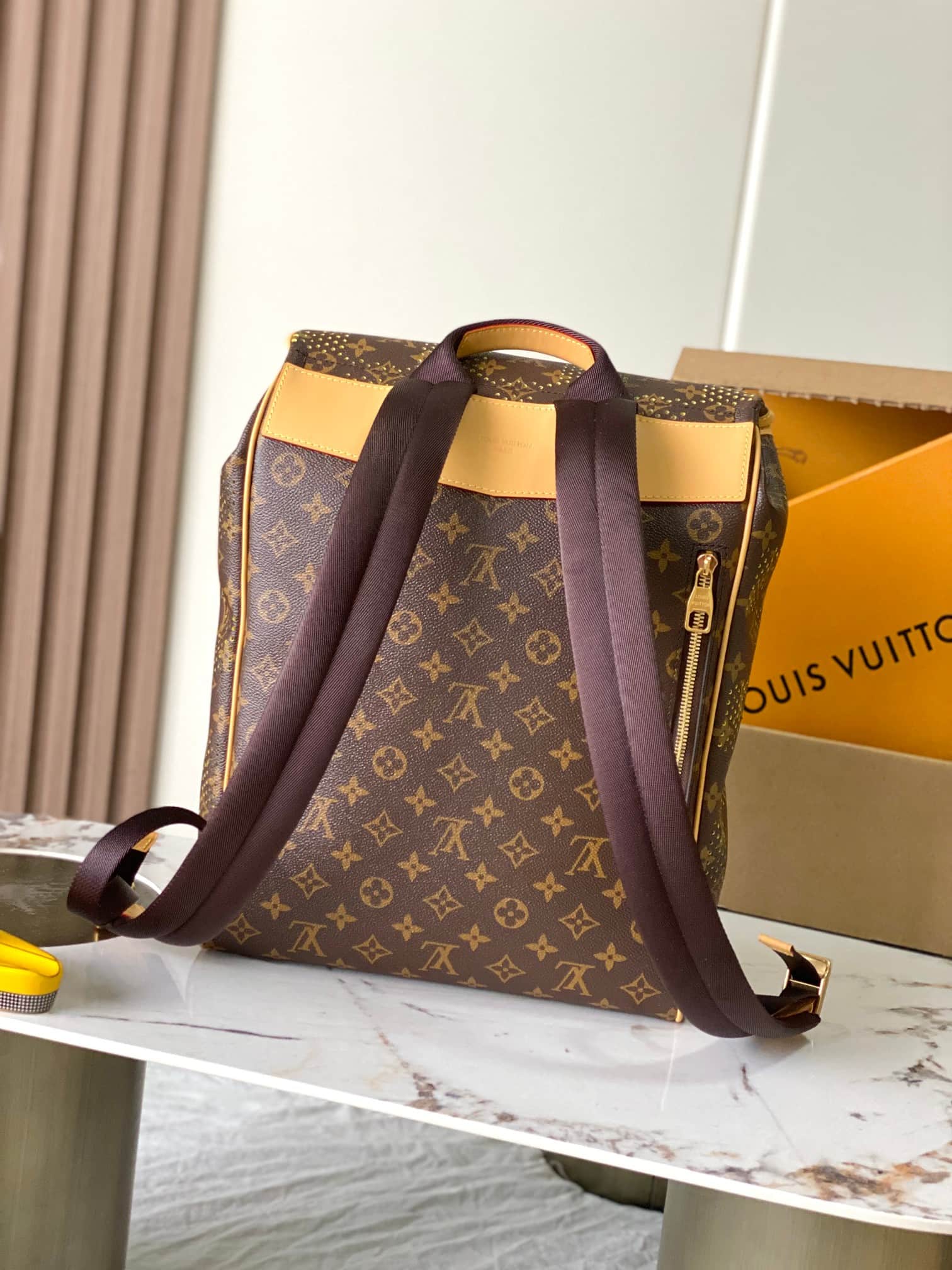 Louis Vuitton Flaneur Backpack Monogram/Yellow Grid coated canvas M29295 TOP